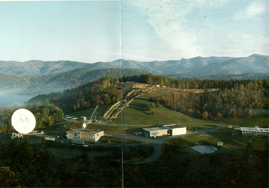 Rosman tracking station building complex in the North Carolina mountains