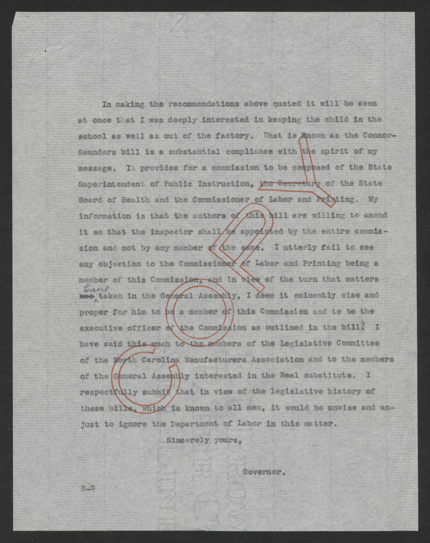 Letter from Thomas W. Bickett to Fordyce C. Harding, February 26, 1919, page 2