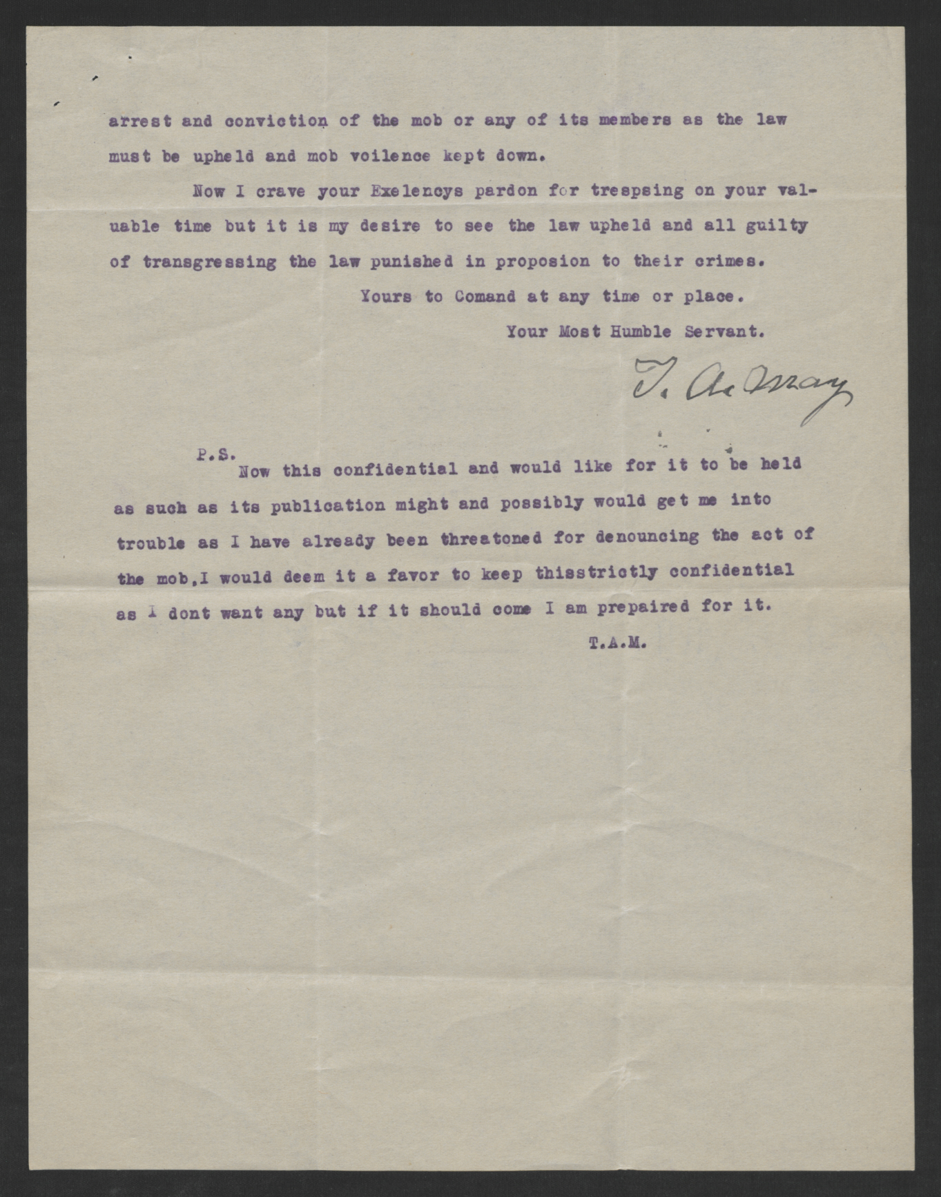 Letter from T. A. May to Thomas W. Bickett, August 30, 1920, page 2