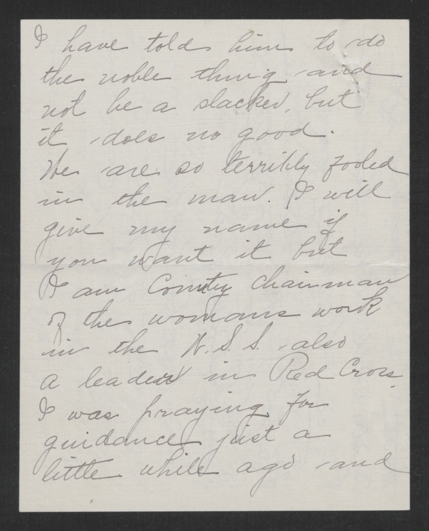 Letter from Sarah R. L. White to Thomas W. Bickett, 1918, page 5