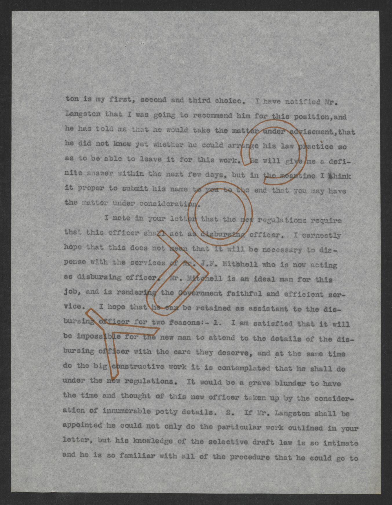 Letter from Thomas W. Bickett to Enoch H. Crowder, November 14, 1917, page 2