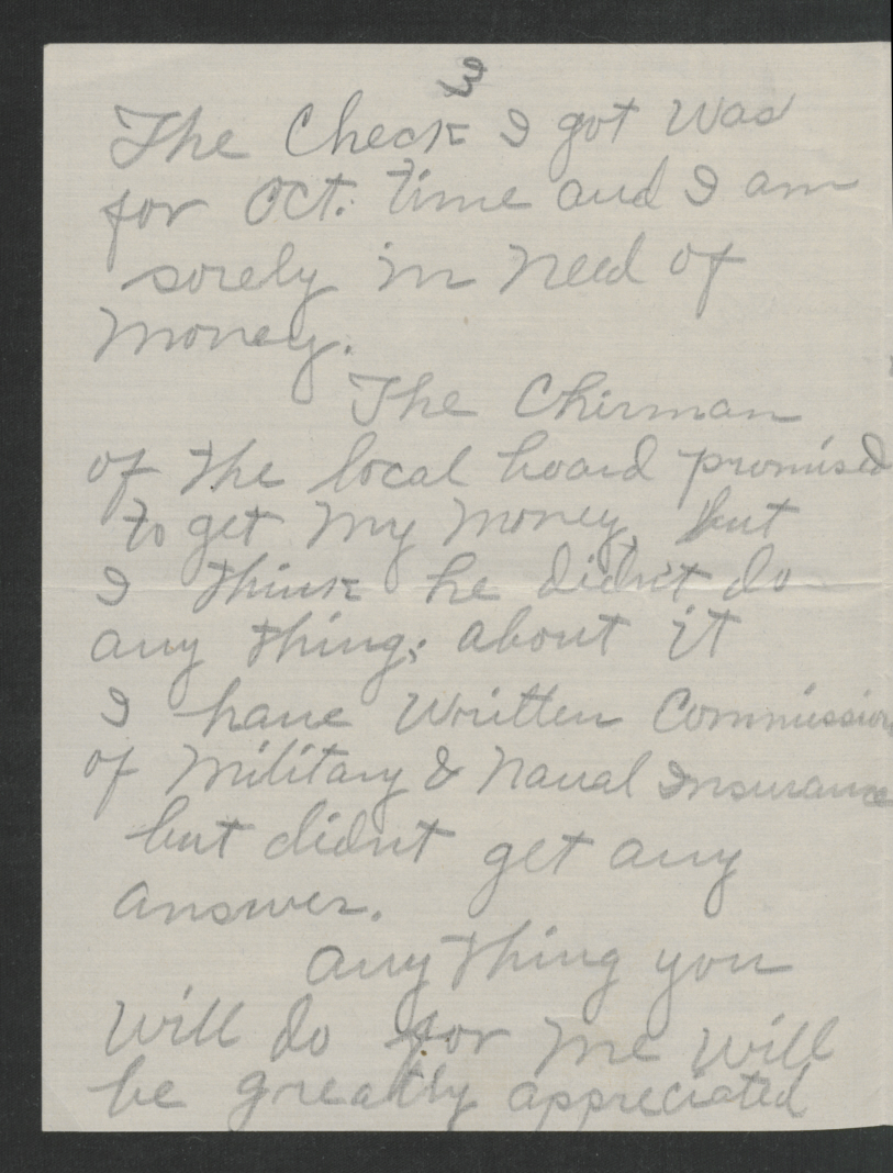 Letter from Minnie A. B. Rowland to Thomas W. Bickett, January 5, 1918, page 3