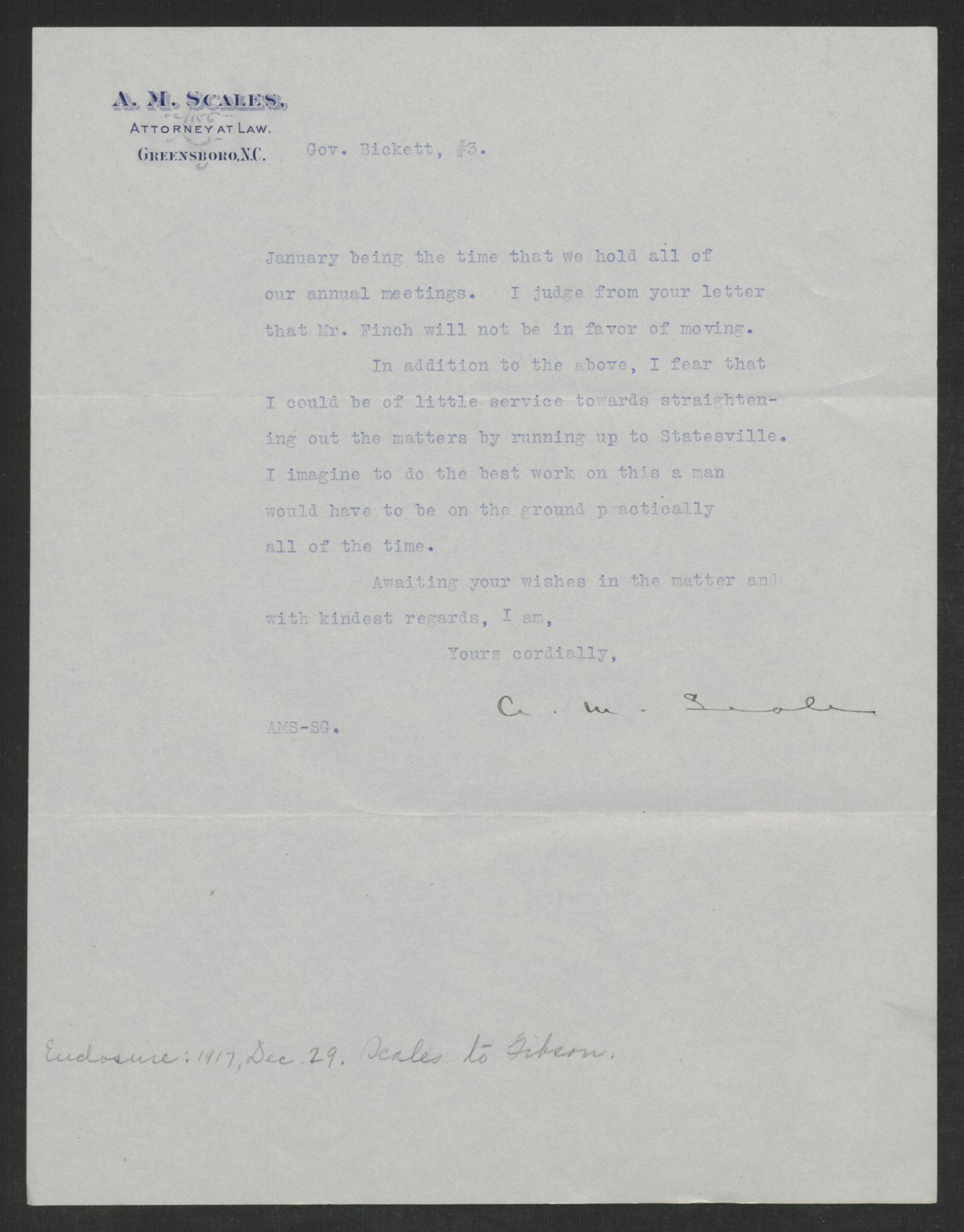 Letter from Alfred M. Scales to Thomas W. Bickett, January 7, 1918, page 3