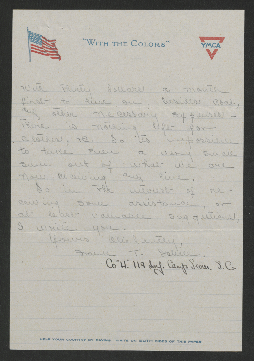 Letter from Frank T. Isbell to Thomas W. Bickett, January 30, 1918, page 2