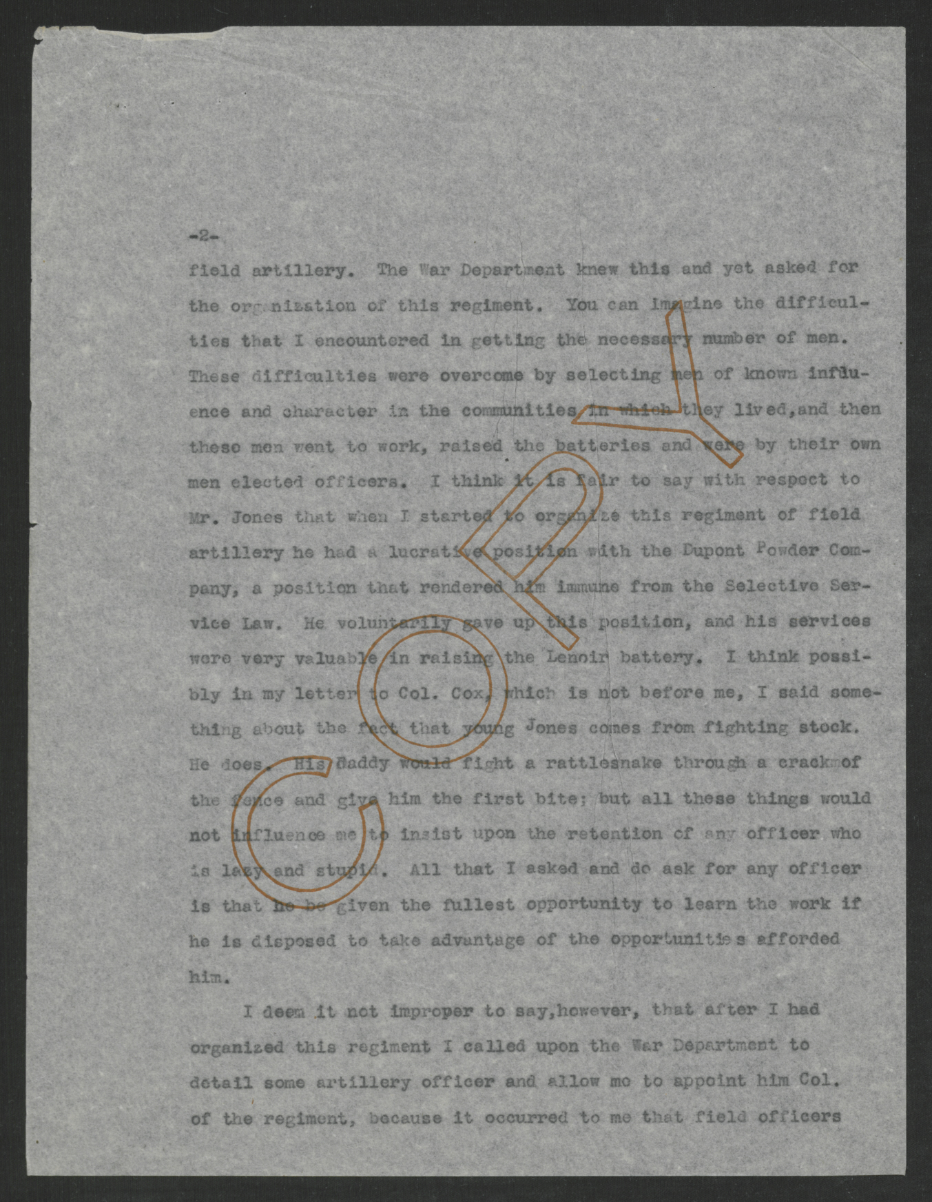 Letter from Thomas W. Bickett to George G. Gatley, February 1, 1918, page 2