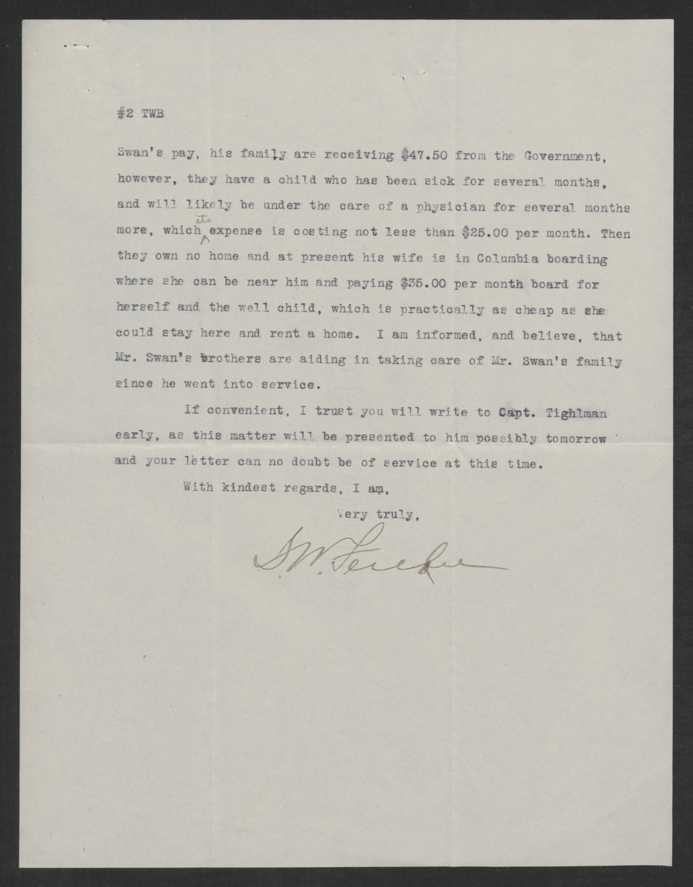 Letter from Samuel W. Ferebee to Thomas W. Bickett, February 11, 1918, page 2