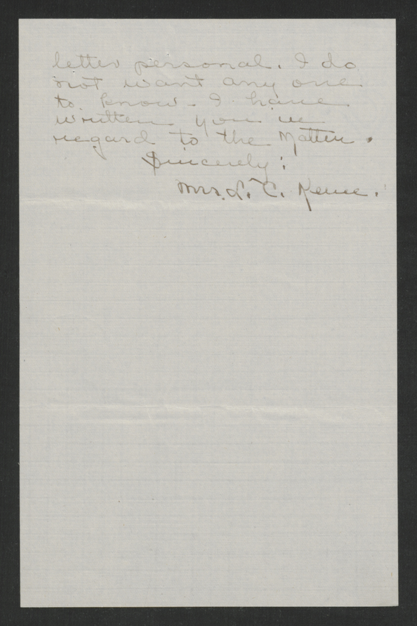Letter from Alma F. P. Keen to Thomas W. Bickett, February 13, 1918, page 3