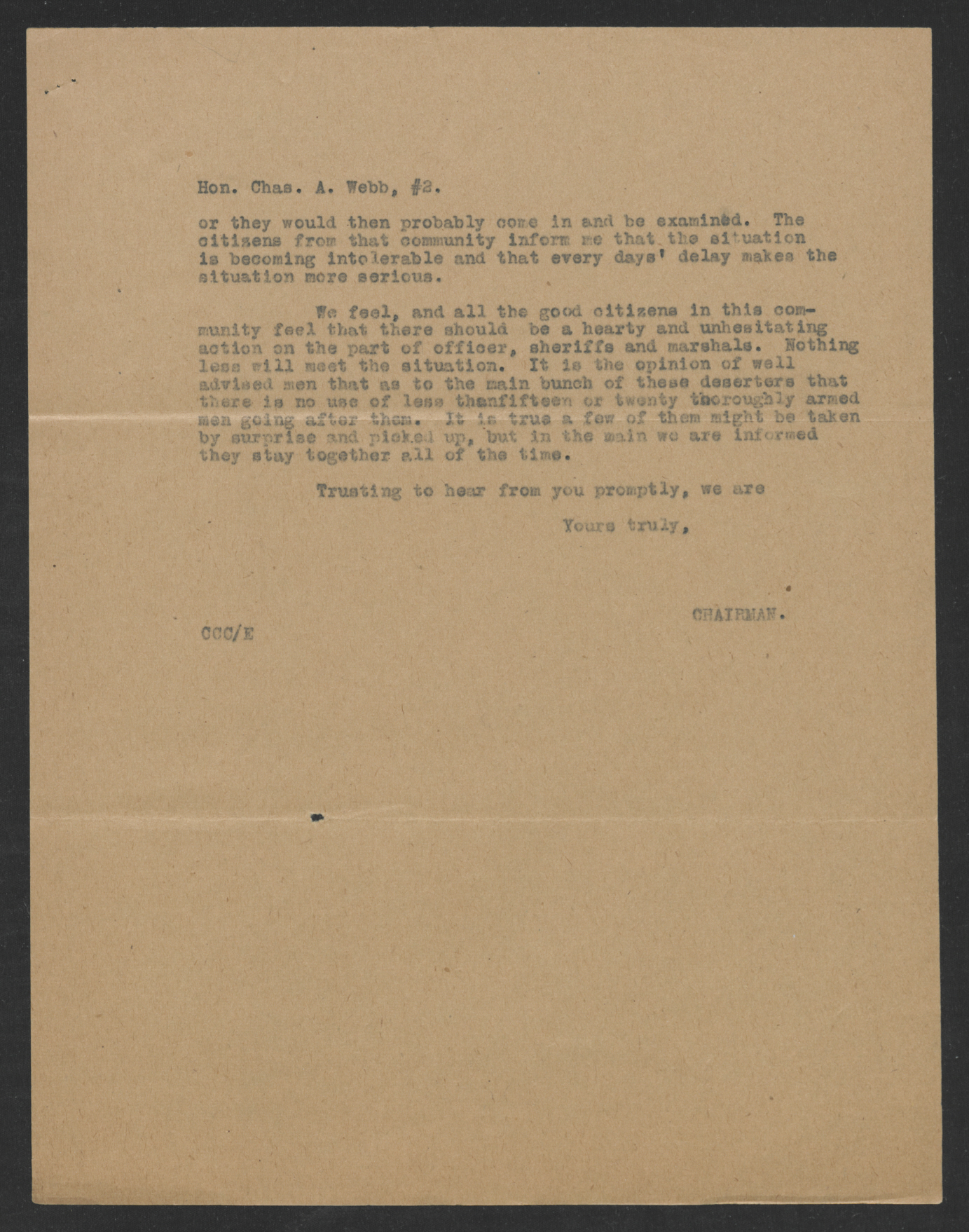 Letter from Coleman C. Cowan to Charles A. Webb, March 30, 1918, page 2
