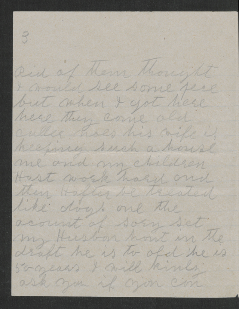 Letter from Mrs. Thomas to Thomas W. Bickett, June 18, 1918, page 3
