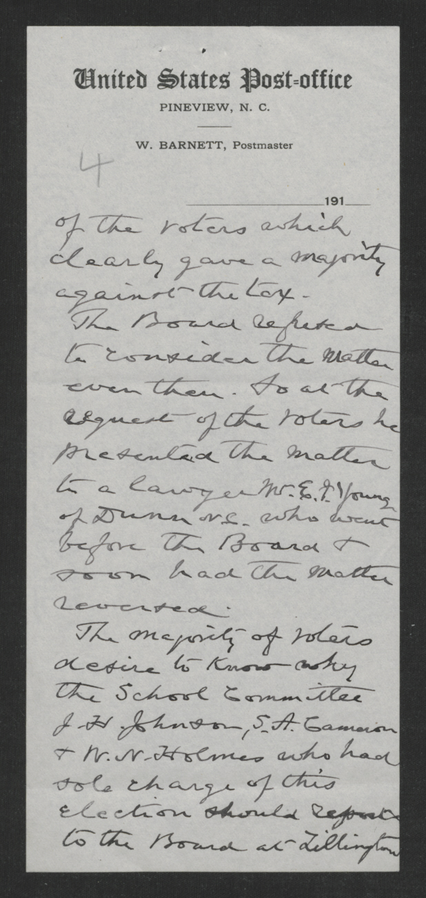 Letter from William Barnett to Felix M. McKay, July 8, 1918, page 4