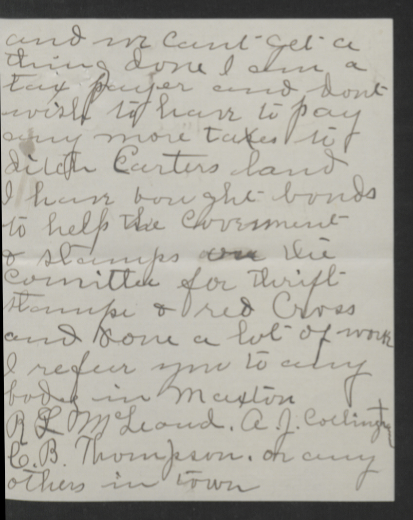 Letter from D. J. McLean to Thomas W. Bickett, August 20, 1918, page 3
