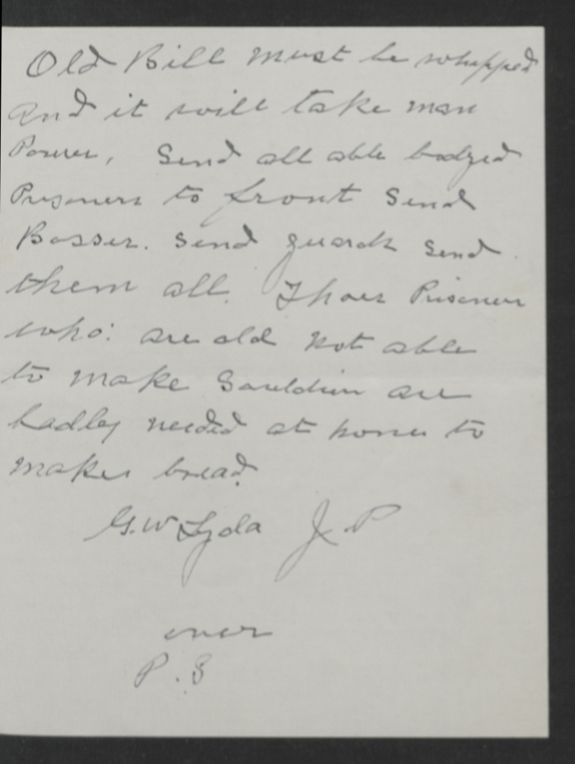 Letter from George W. Lyda to Thomas W. Bickett, August 24, 1918, page 3