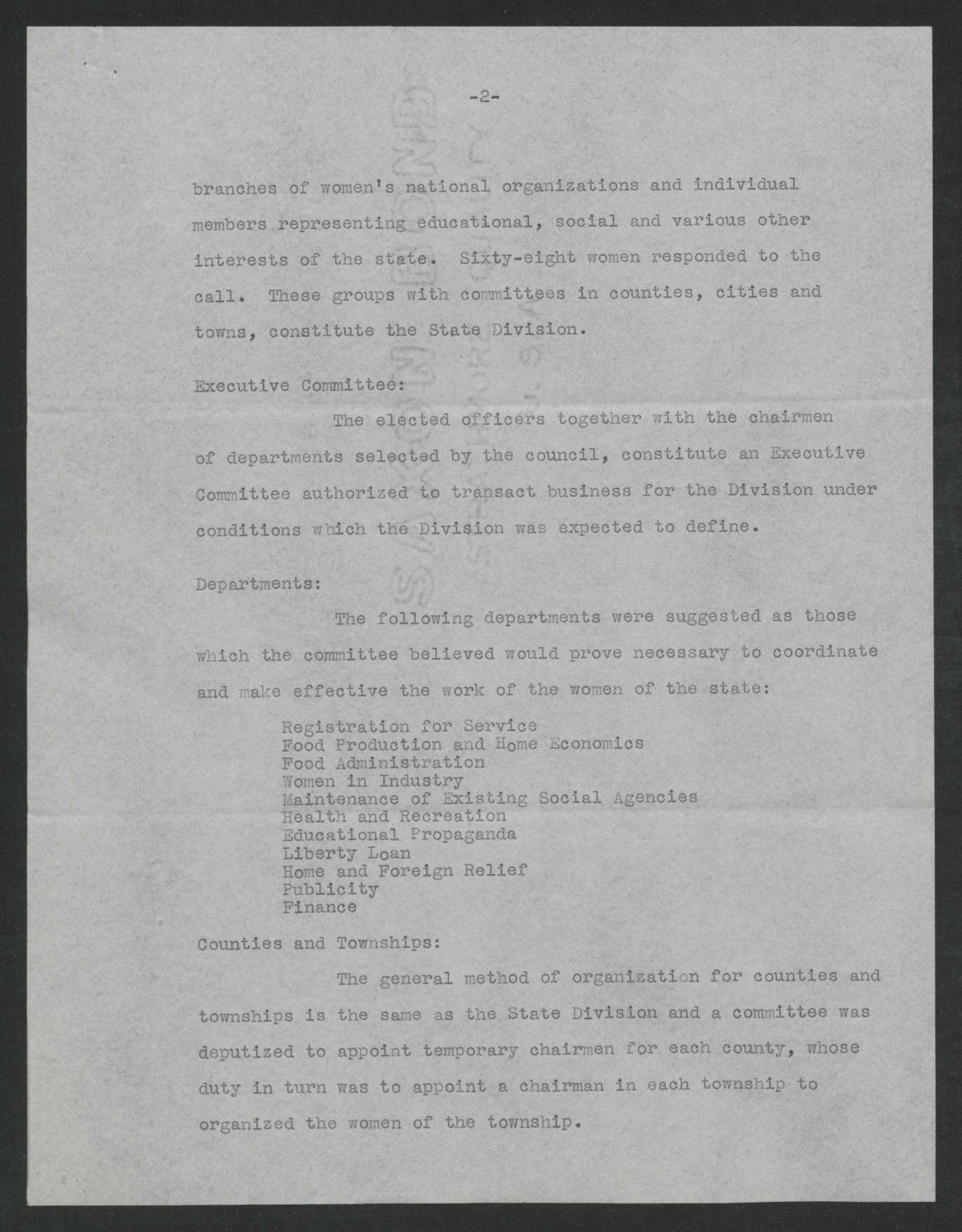 Women's Committee Report, 1917-1918, page 2