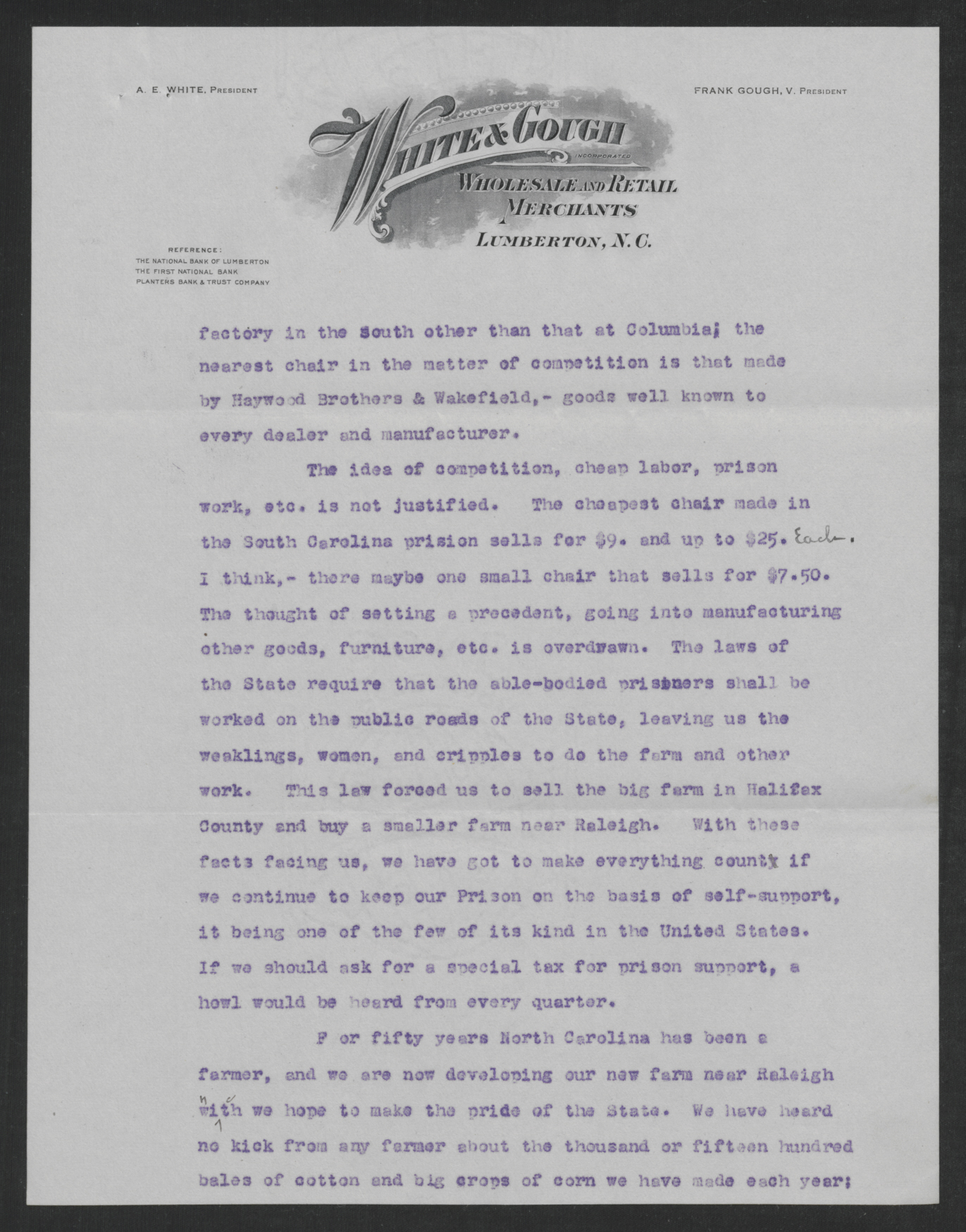 Gough to Representatives of the Furniture Industry, February 19, 1920, page 2