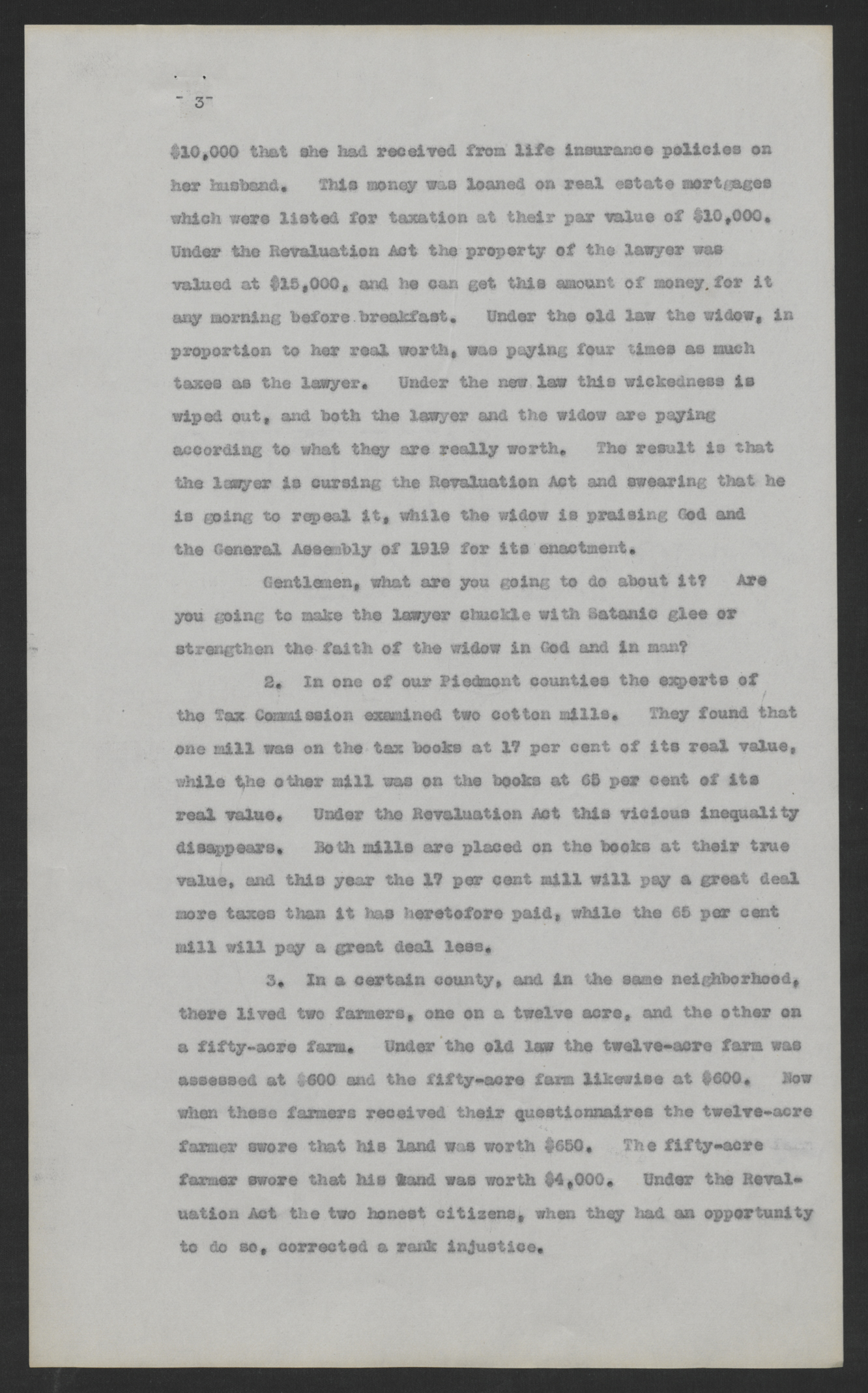 First Message of Governor Bickett to the Special Session of the General Assembly, August 10, 1920, page 3