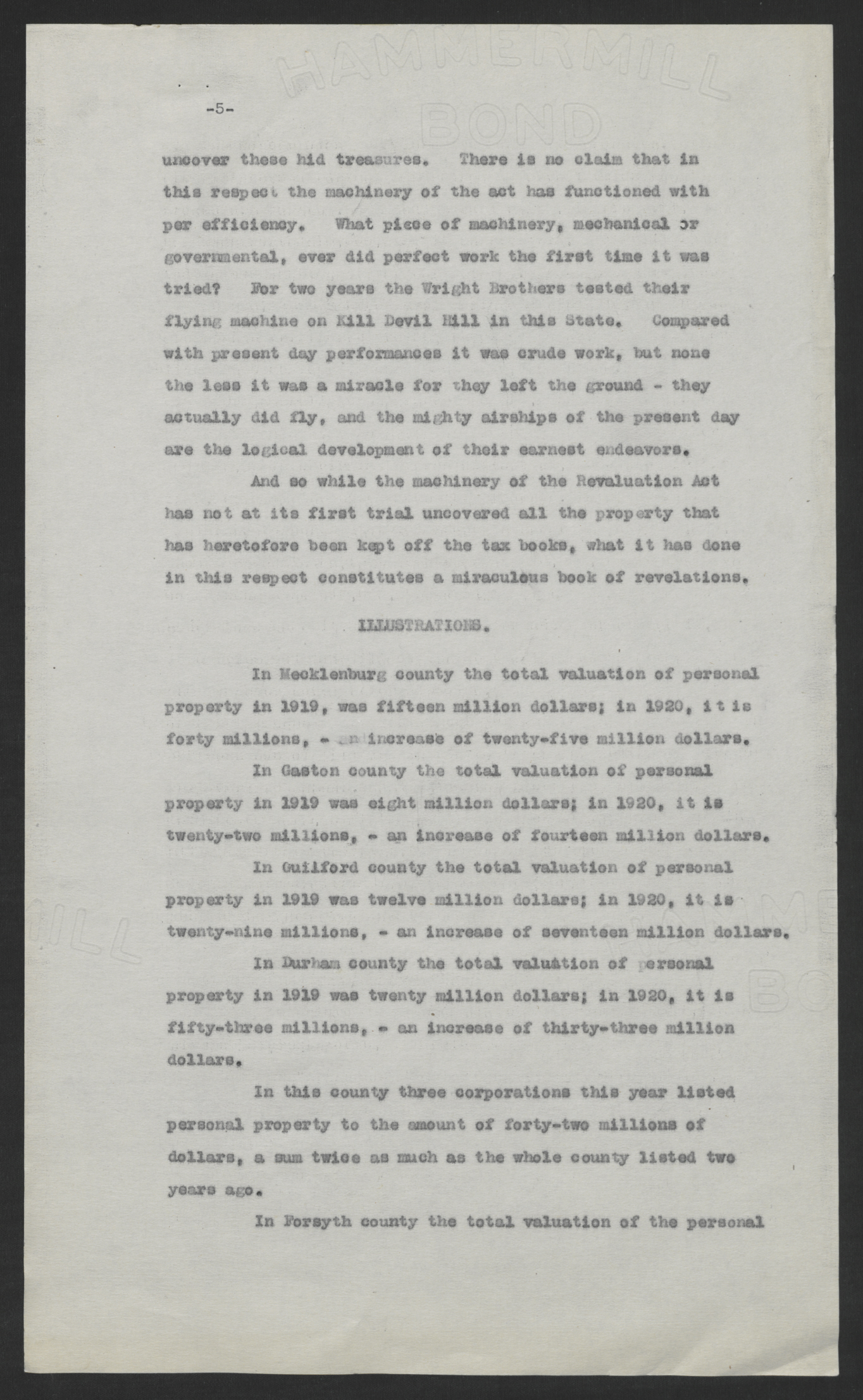 First Message of Governor Bickett to the Special Session of the General Assembly, August 10, 1920, page 5