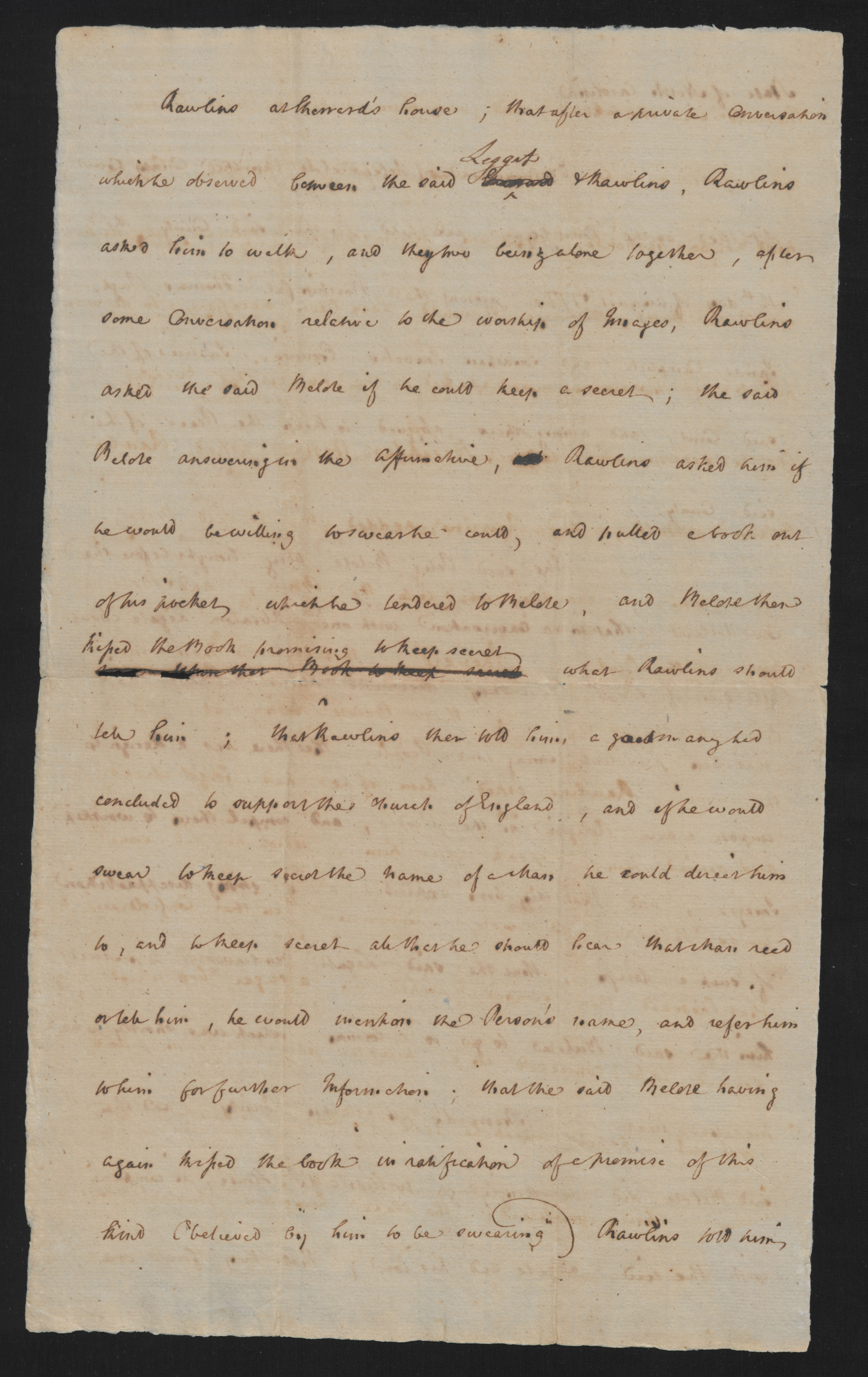 Examination of Peleg Belot, 12 August 1777, page 2