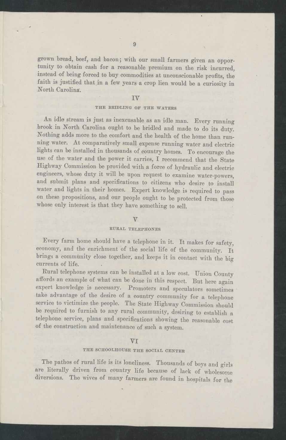 Inaugural Address of Governor Thomas W. Bickett to the General Assembly, January 11, 1917, page 7
