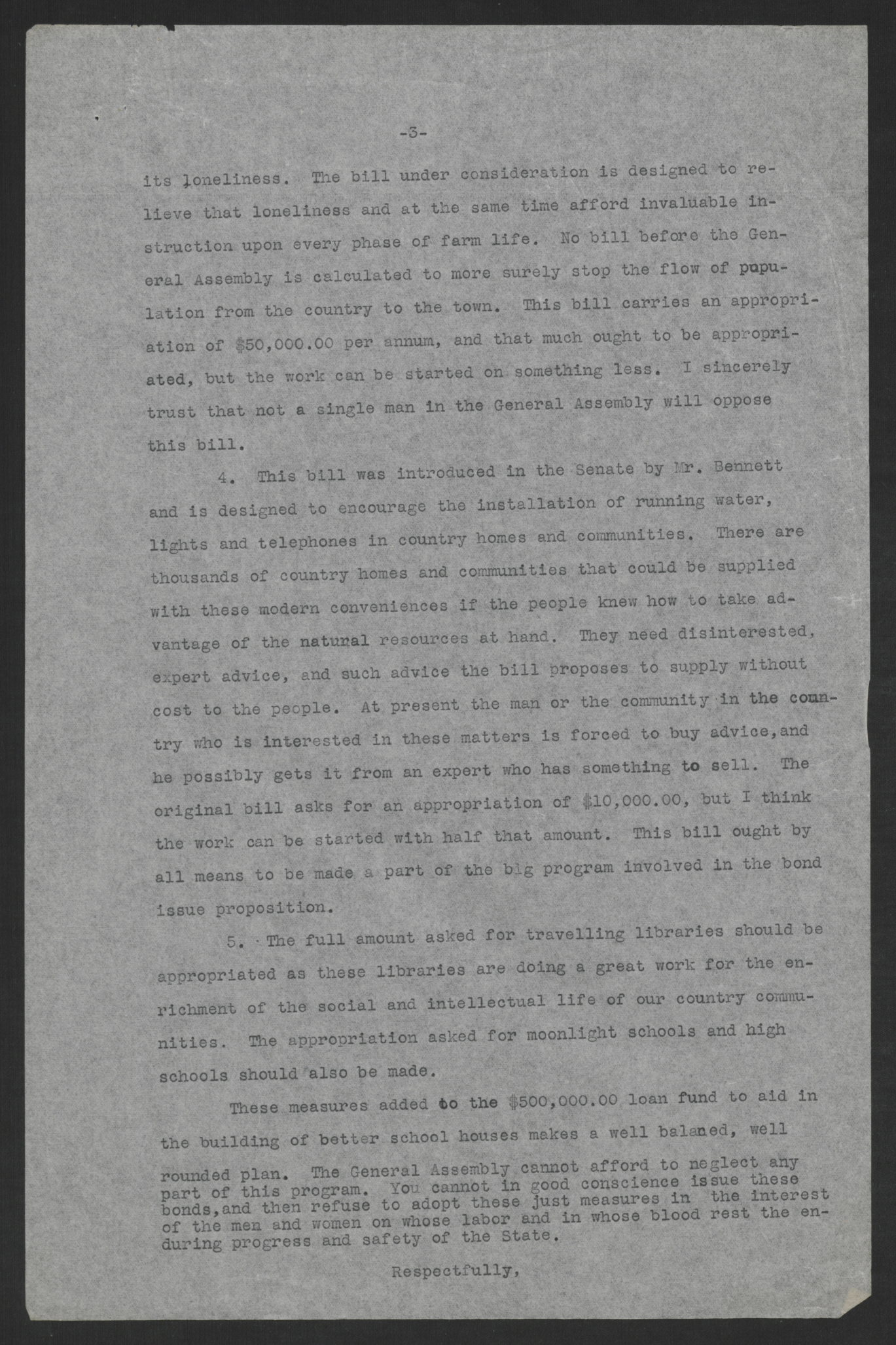 Governor Thomas W. Bickett's Message to the General Assembly, March 1, 1917, page 3