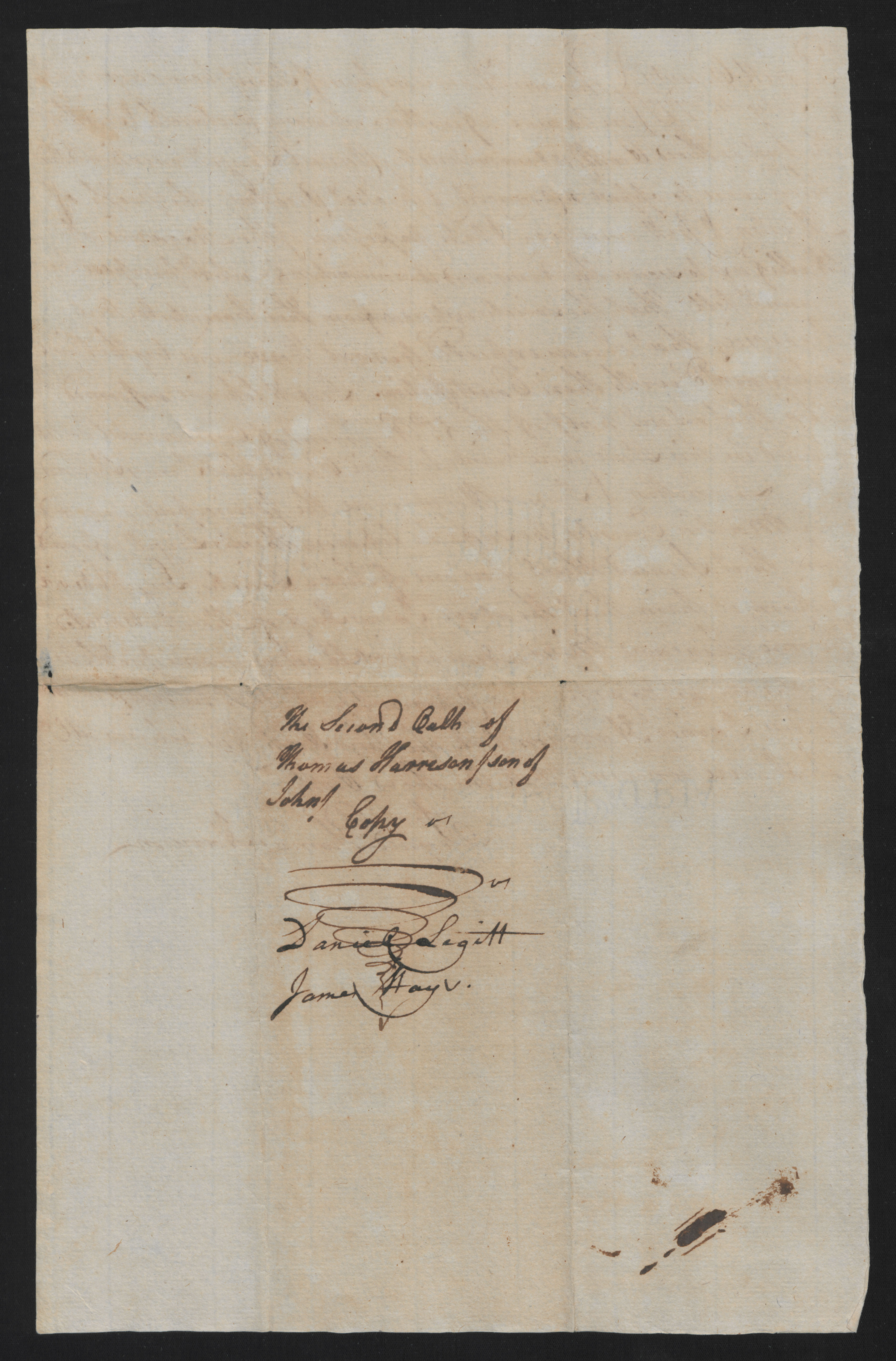 Deposition of Thomas Harrison Jr., 14 July 1777, page 2