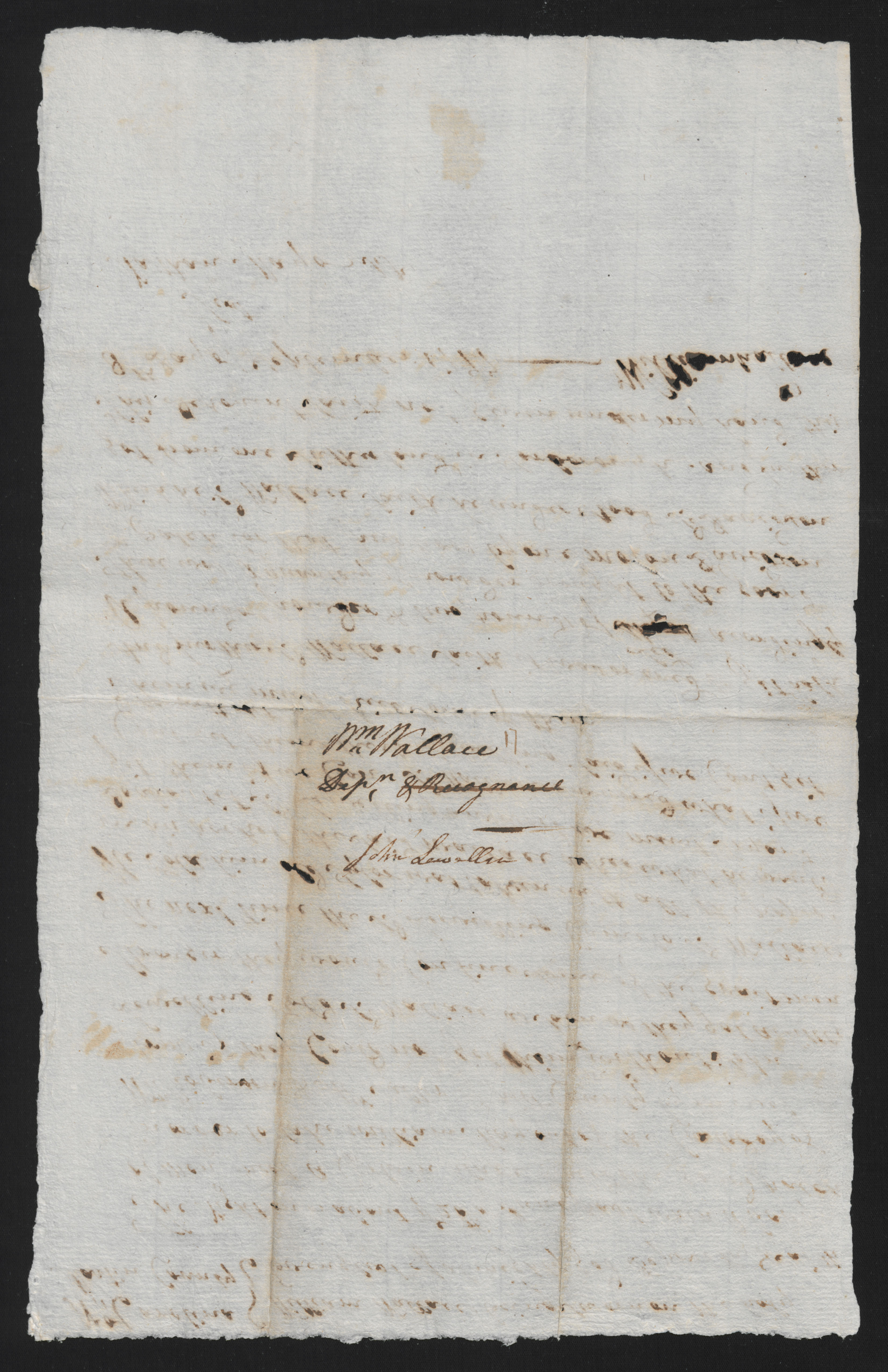 Deposition of William Wallace, 8 September 1777, page 2