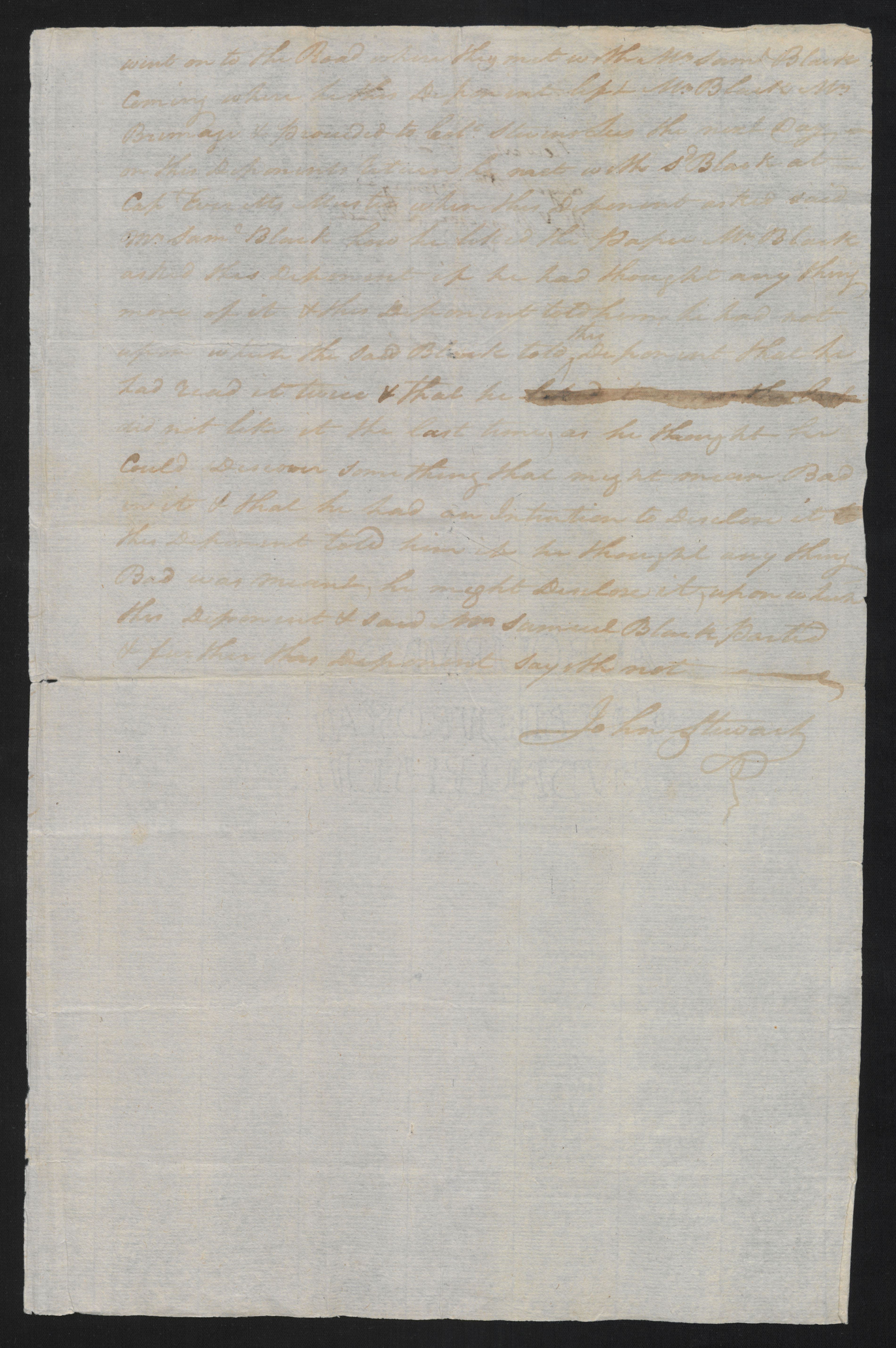 Deposition of John Stewart, 19 July 1777, page 3