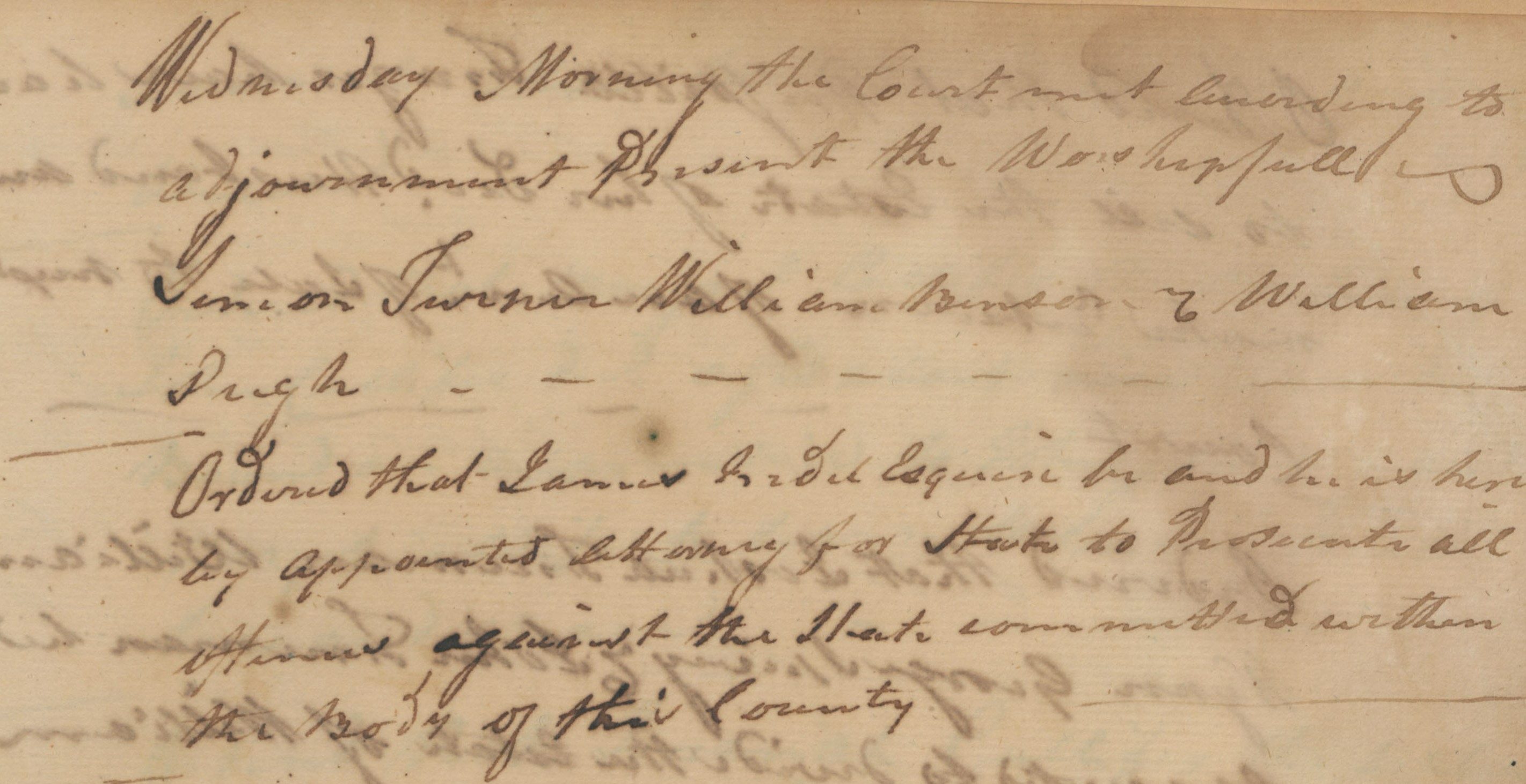 Order from the Bertie County Court Appointing James Iredell as Attorney for the State, circa August 1777