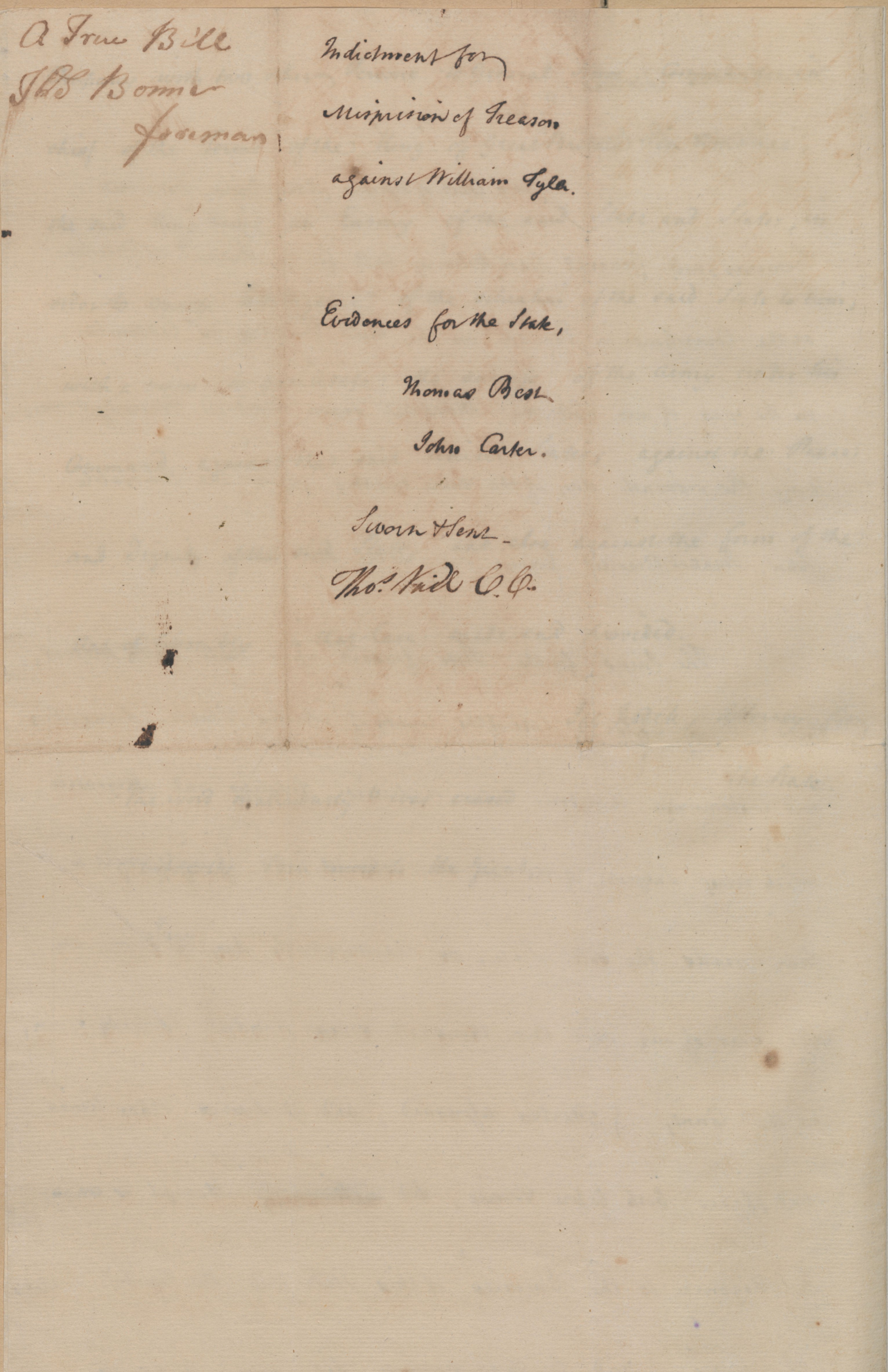 Indictment from the Edenton District Court against William Tyler, 16 September 1777, page 3