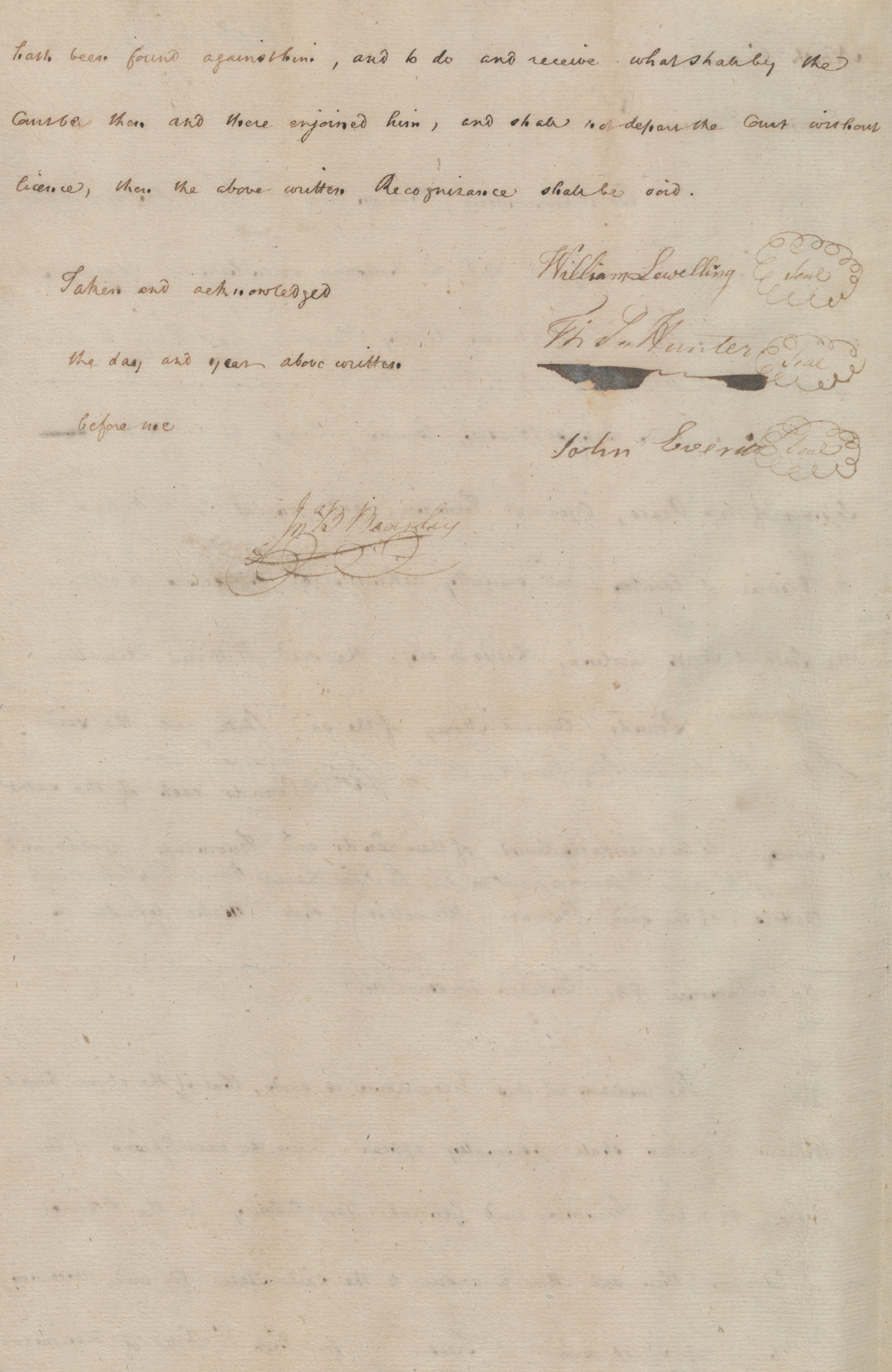 Bond from the Edenton District Court for William Lewellen, 10 October 1777, page 2