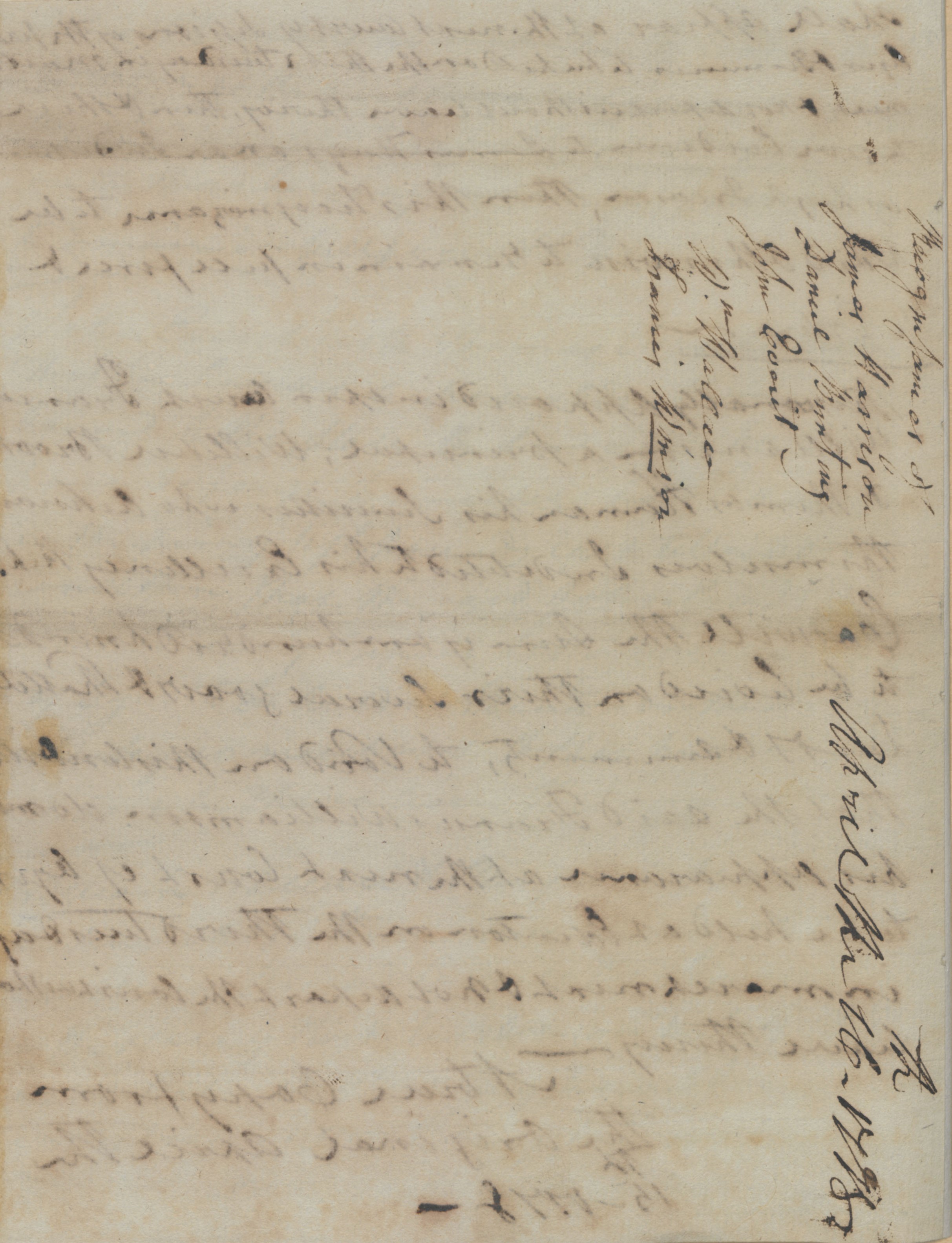 Bond from the Edenton District Court for James Harrison, Daniel Bunting, et. al., circa 10 October 1777, page 3