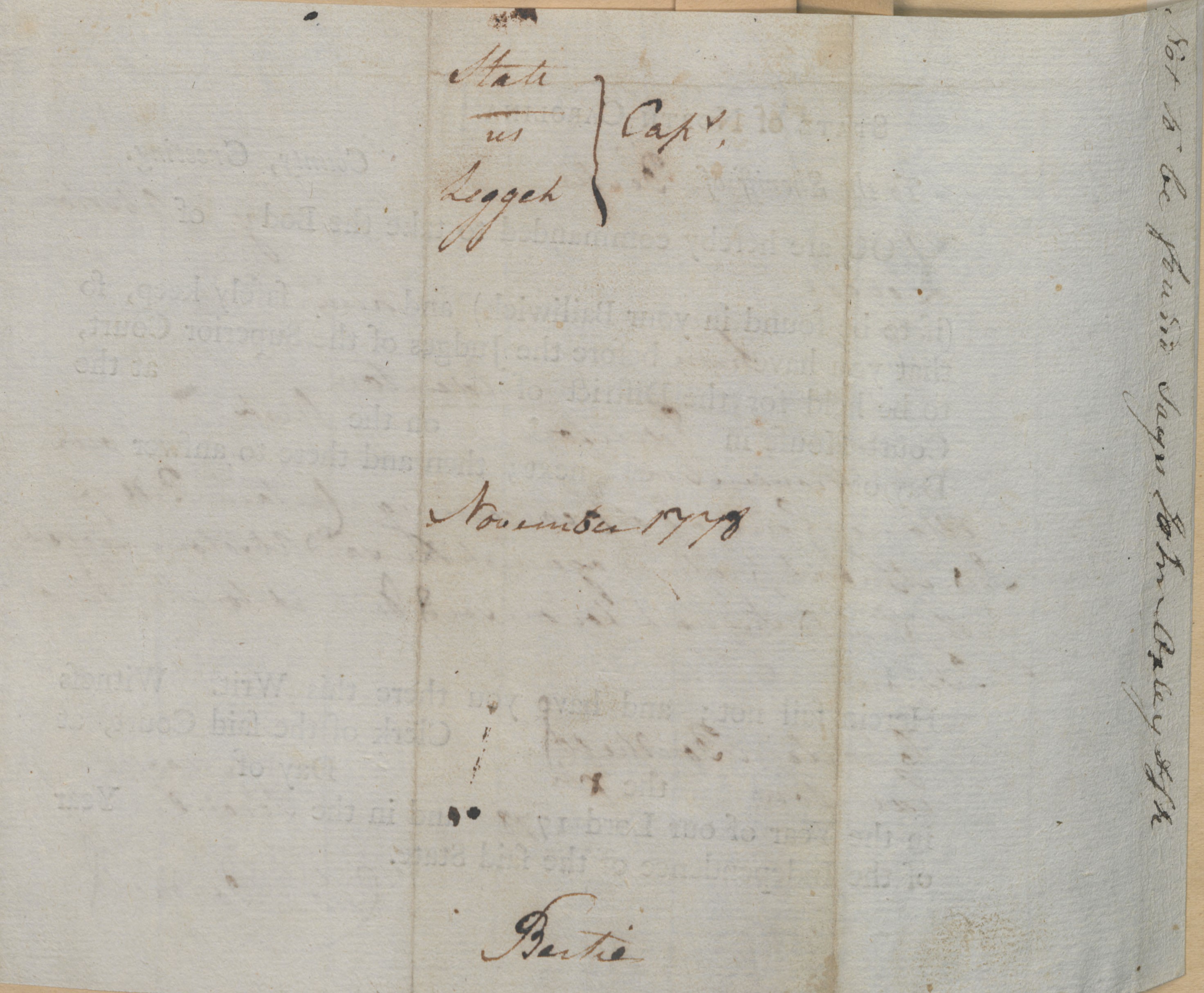Bench Warrant from Charles Bondfield to the Bertie County Sheriff for Absalom Leggett, 10 May 1778, page 2