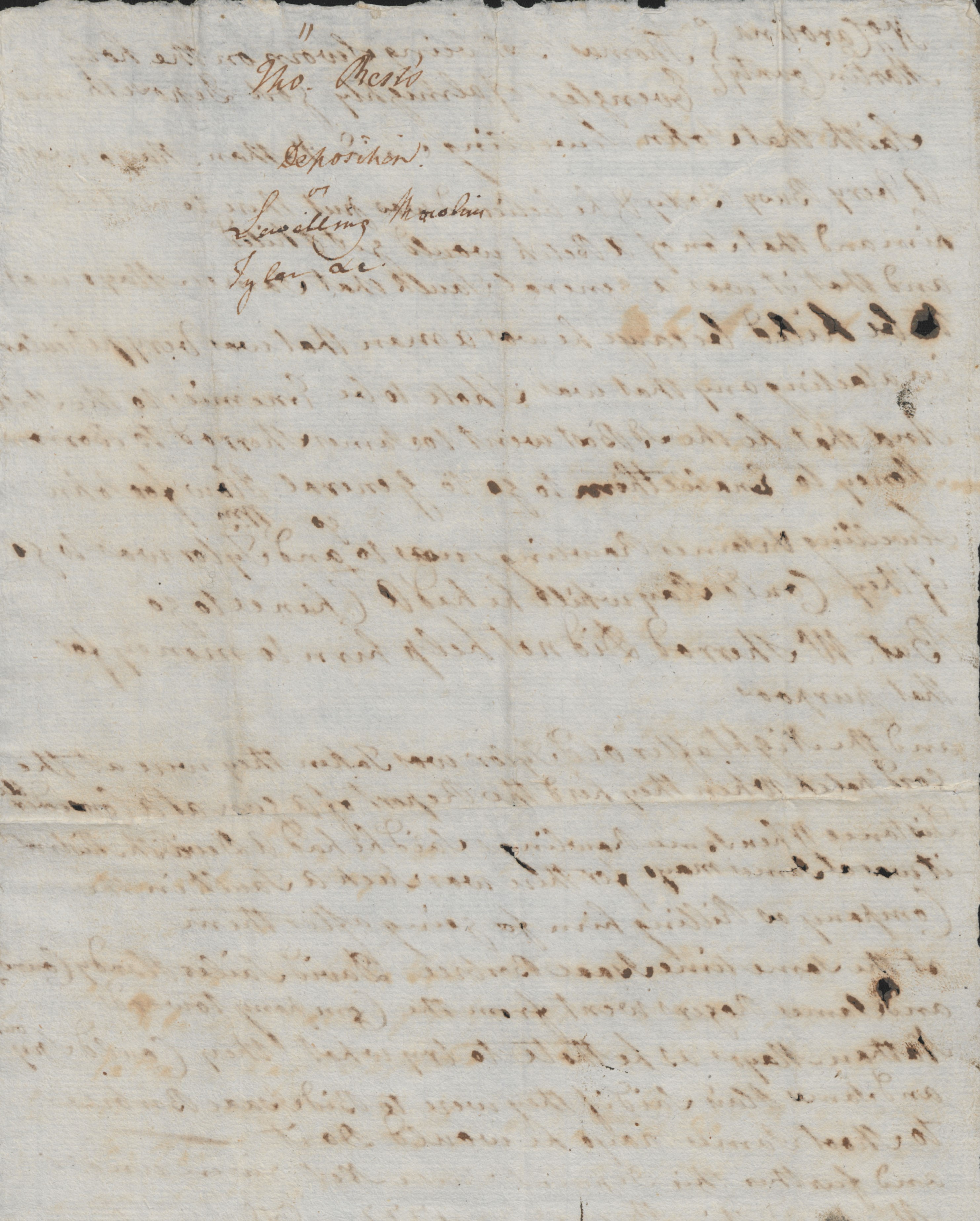 Deposition of Thomas Best, 9 September 1777, page 2
