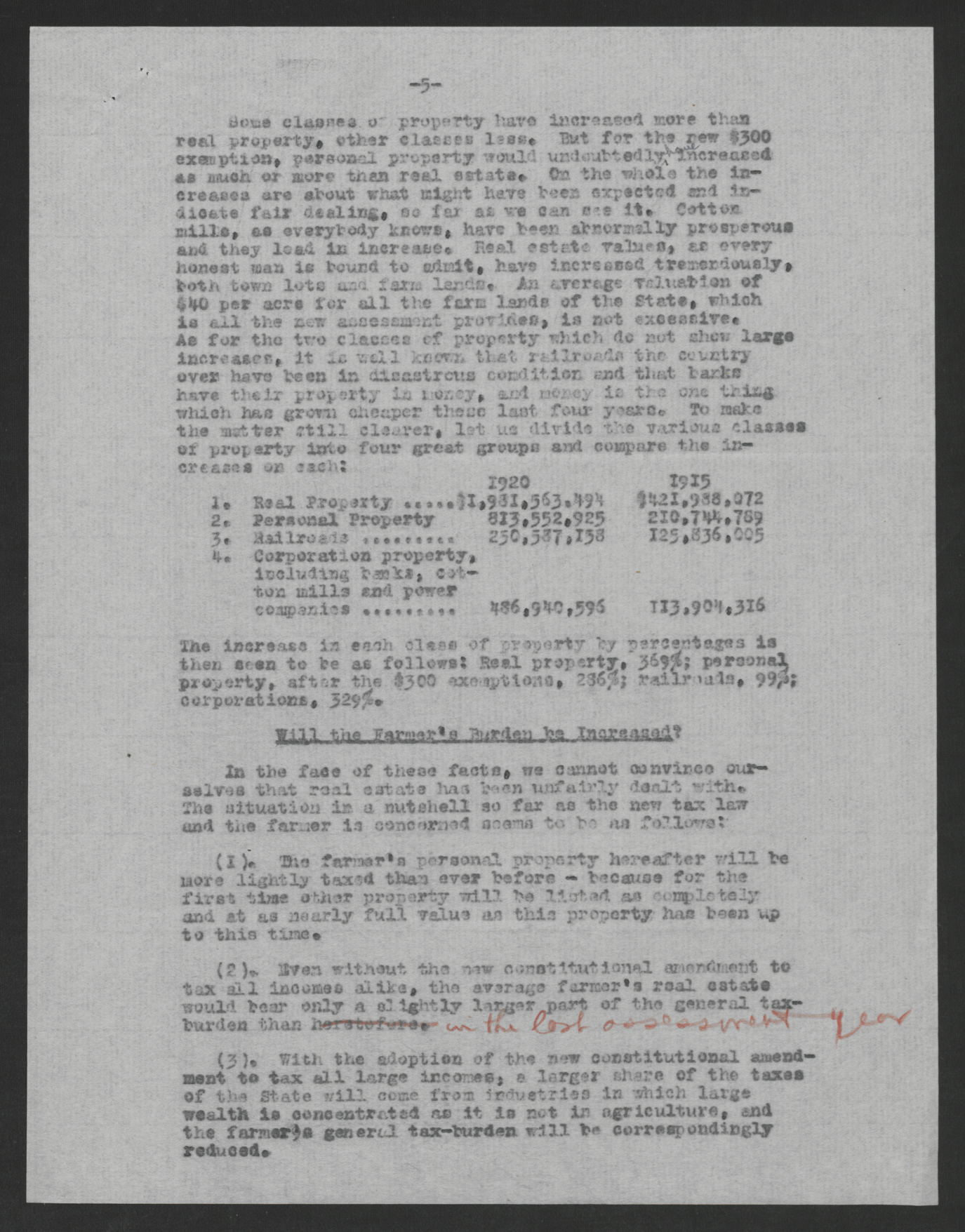 Report of the Legislative Committee of the North Carolina State Board of Agriculture, August 18, 1920, page 5