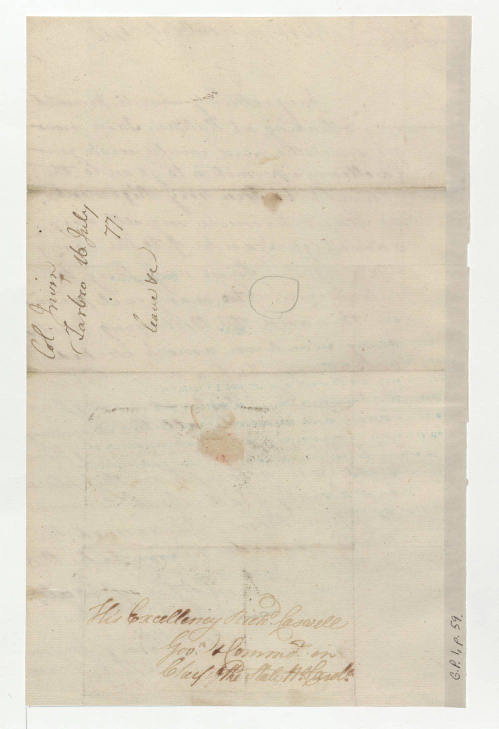 Letter from Henry Irwin to Richard Caswell, 16 July 1777, page 2