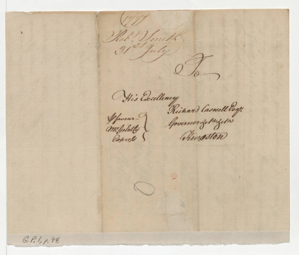 Letter from Robert Smith to Richard Caswell, 31 July 1777, page 3