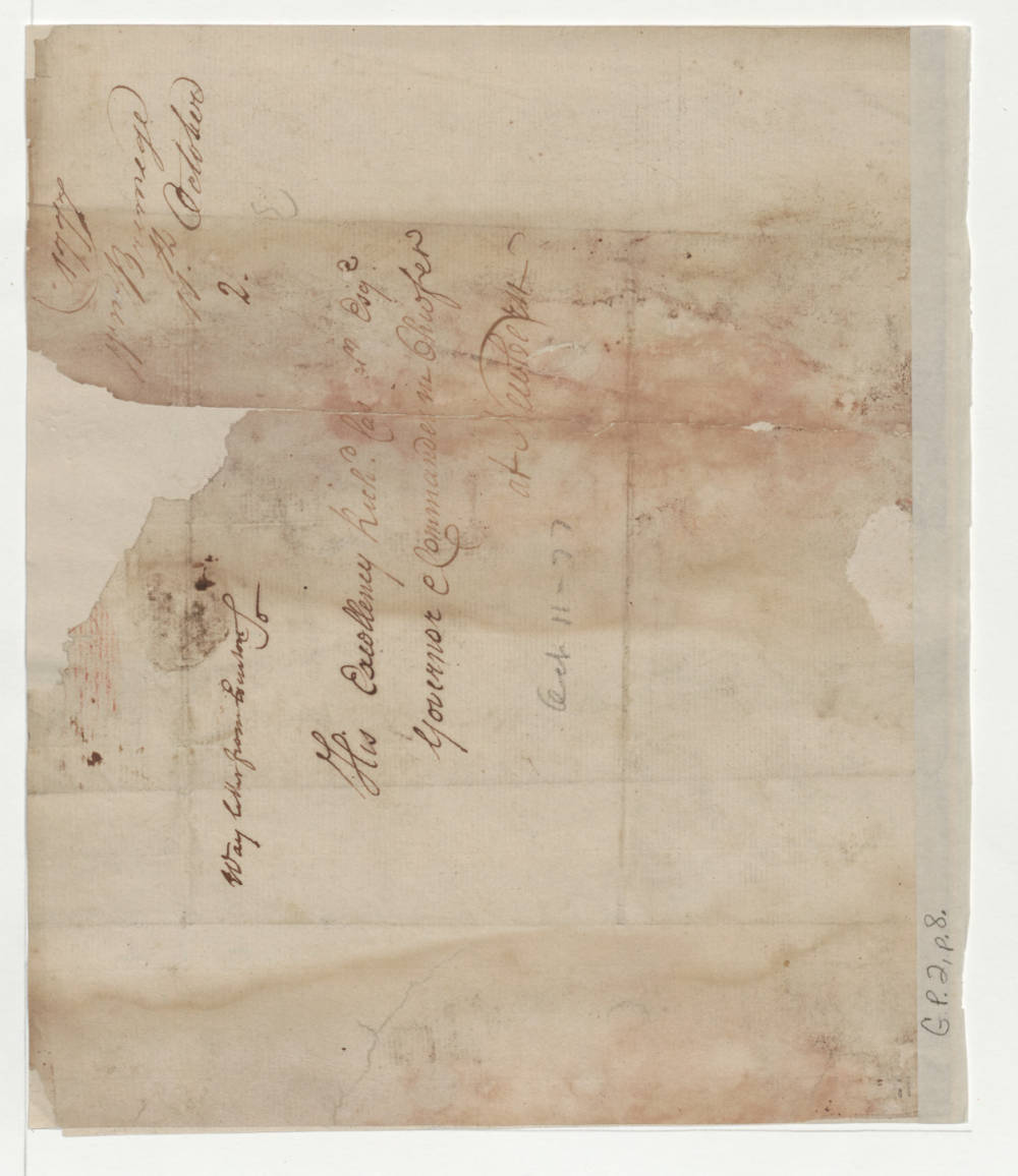 Letter from William Brimage to Richard Caswell, 11 October 1777, page 2