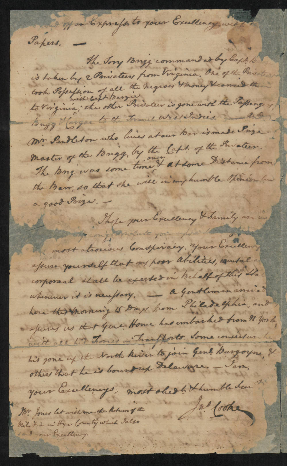 Letter from John Cooke to Richard Caswell, 11 August 1777, page 2