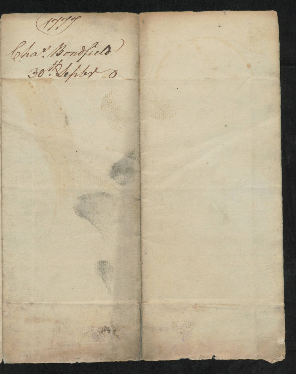 Letter from Joseph Blount, Robert Smith, and Charles Bondfield to Richard Caswell, 30 September 1777, page 3
