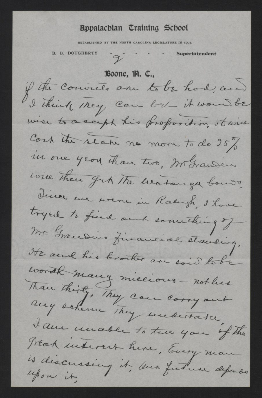 Letter from Dougherty to Craig, July 29, 1913, page 2