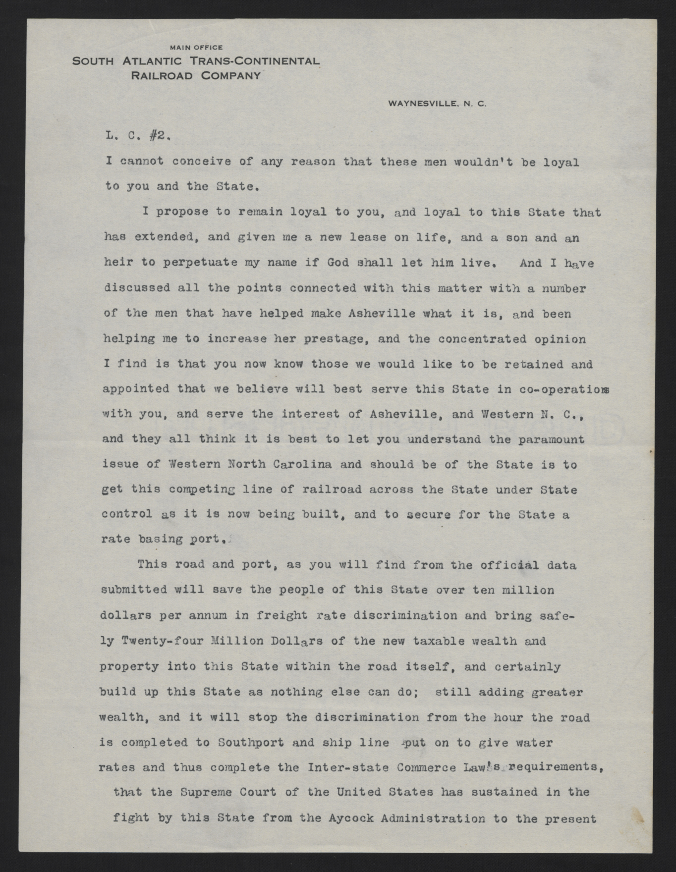Letter from Jones to Craig, December 7, 1912, page 2