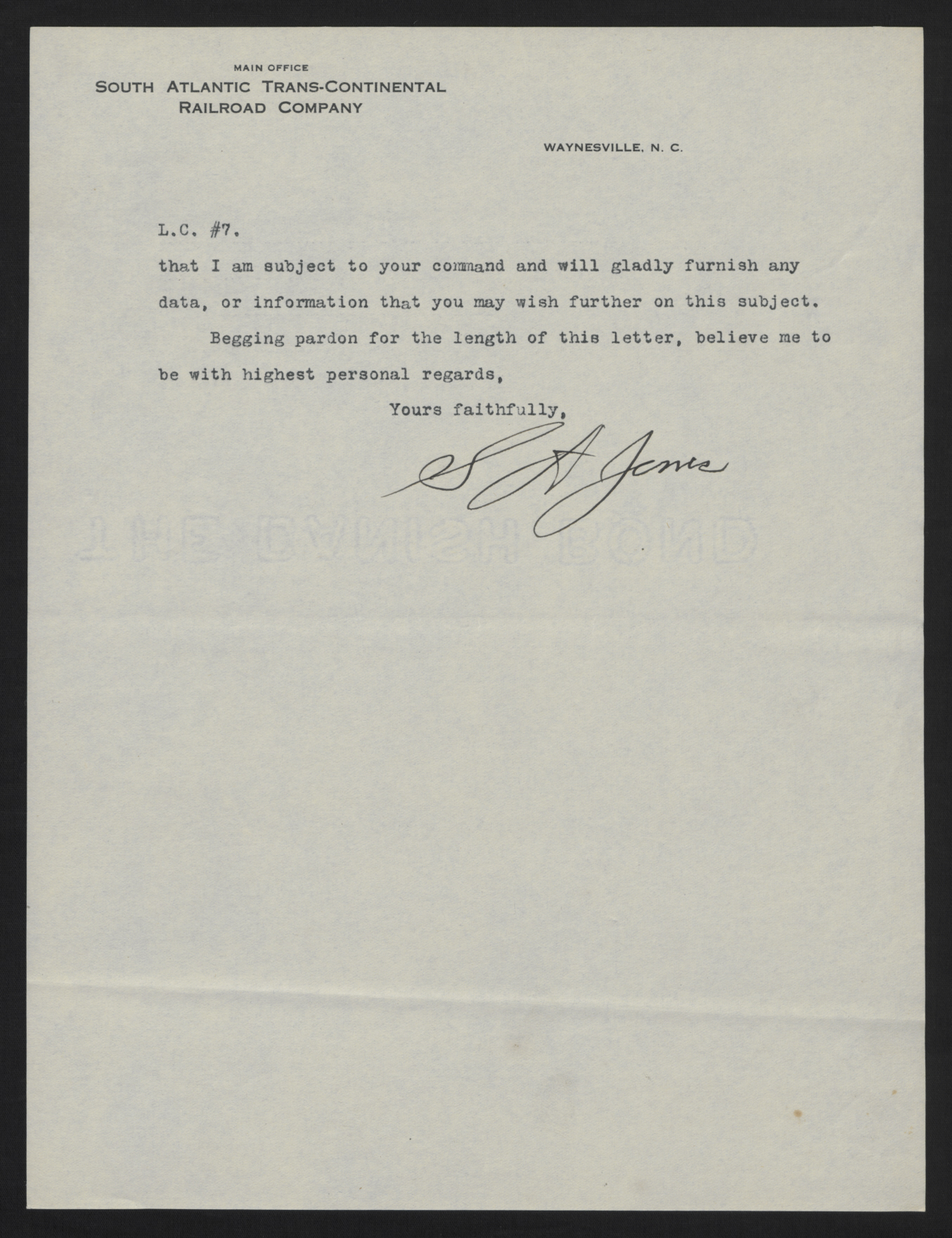 Letter from Jones to Craig, December 7, 1912, page 7