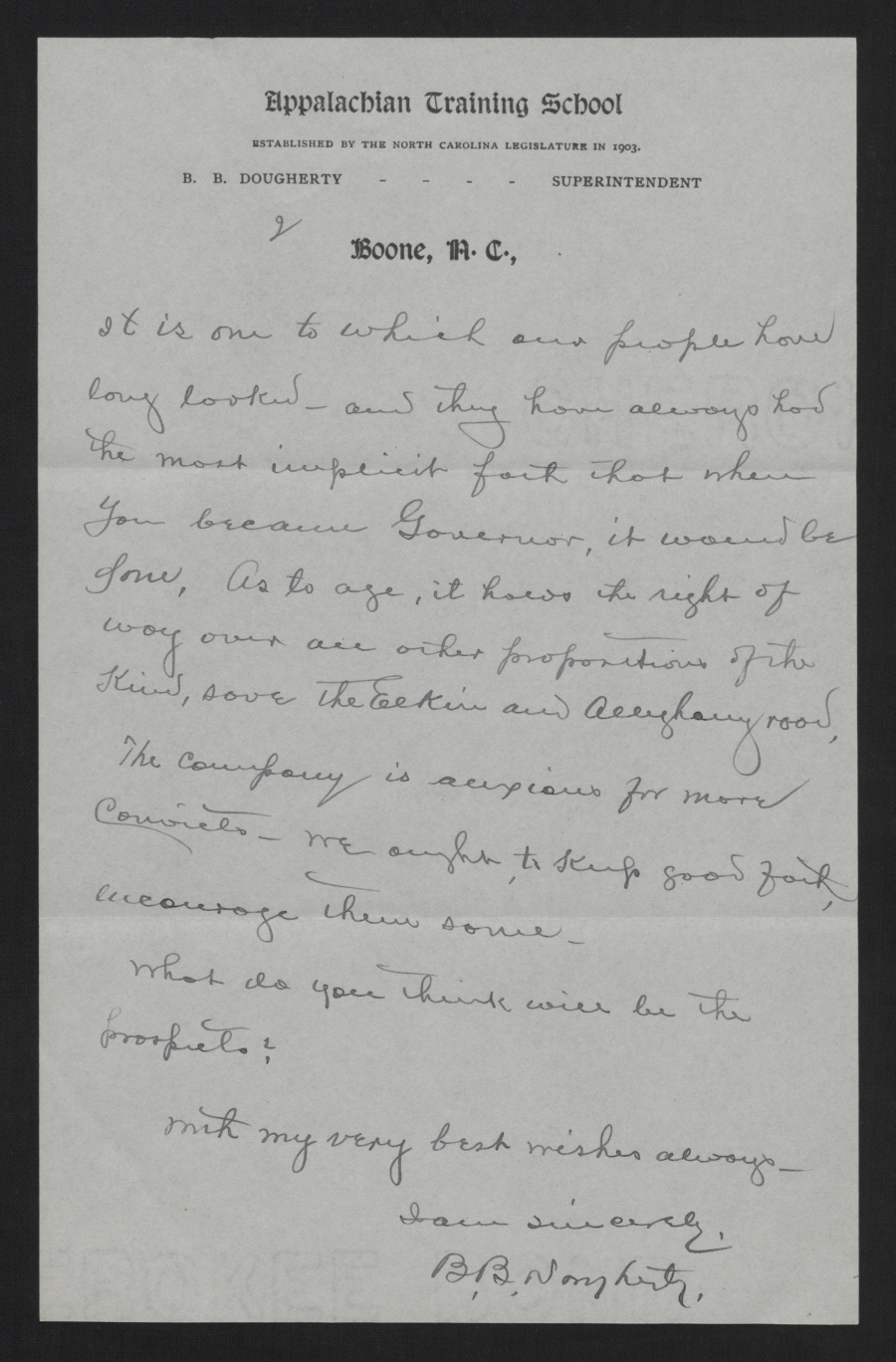 Letter from Dougherty to Craig, April 1, 1913, page 2