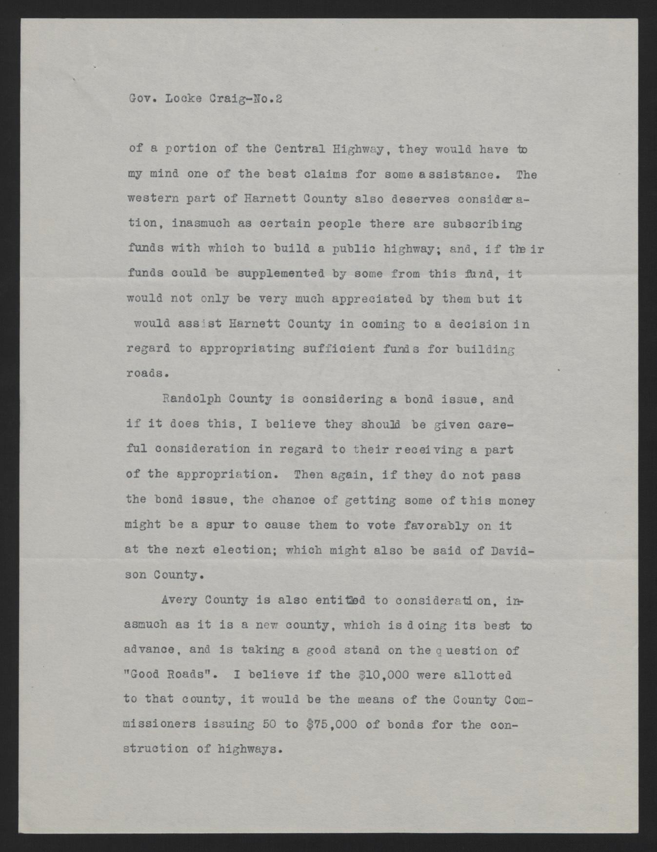 Letter from Pratt to Craig, May 10, 1913, page 2