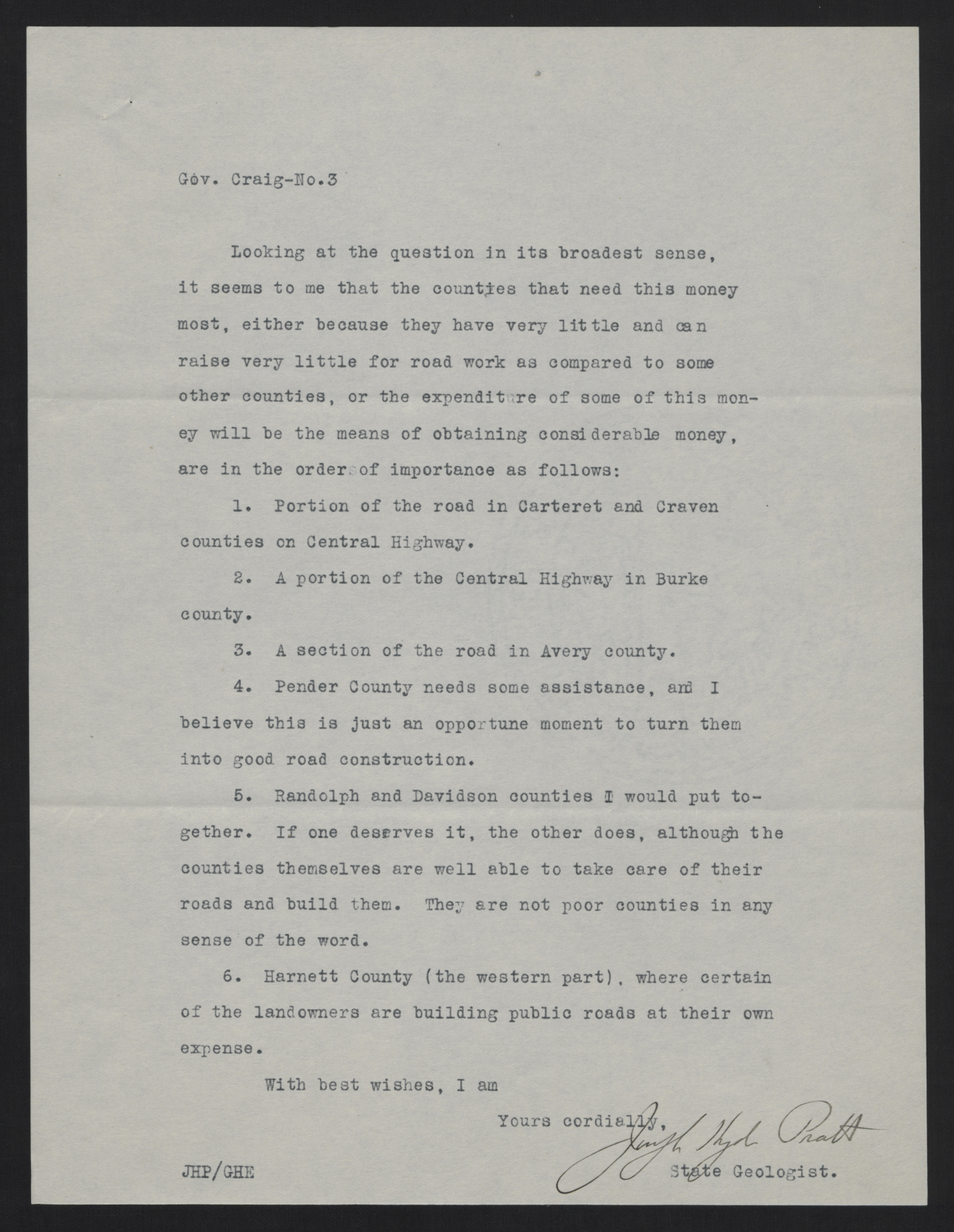 Letter from Pratt to Craig, May 10, 1913, page 3