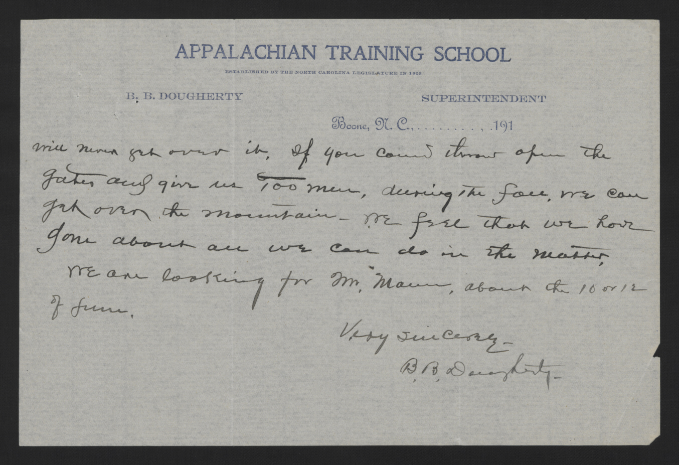 Letter from Dougherty to Craig, May 28, 1913, page 2