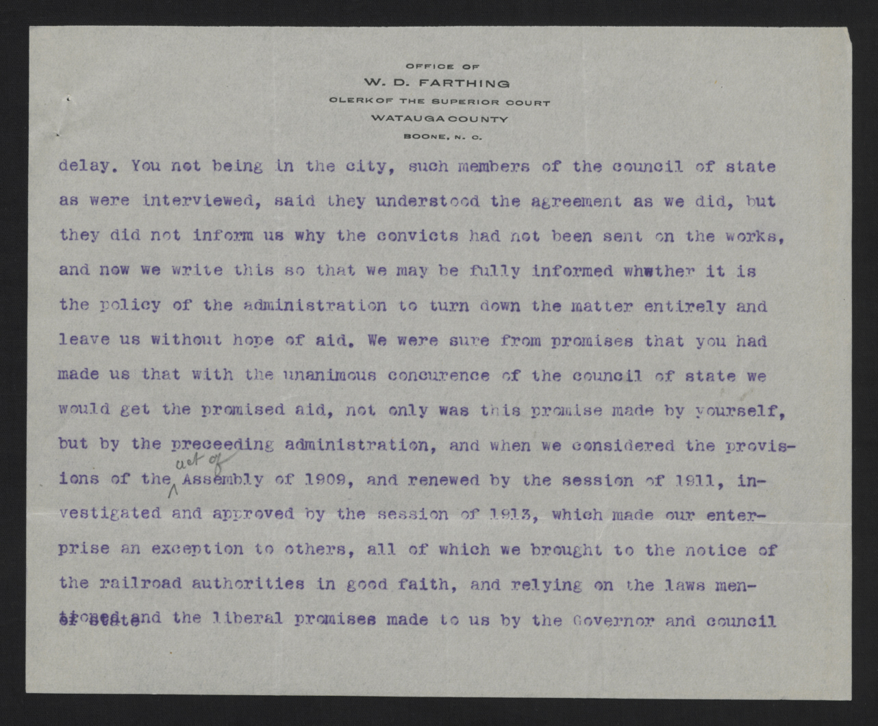 Letter from Lovill to Craig, June 16, 1913, page 2