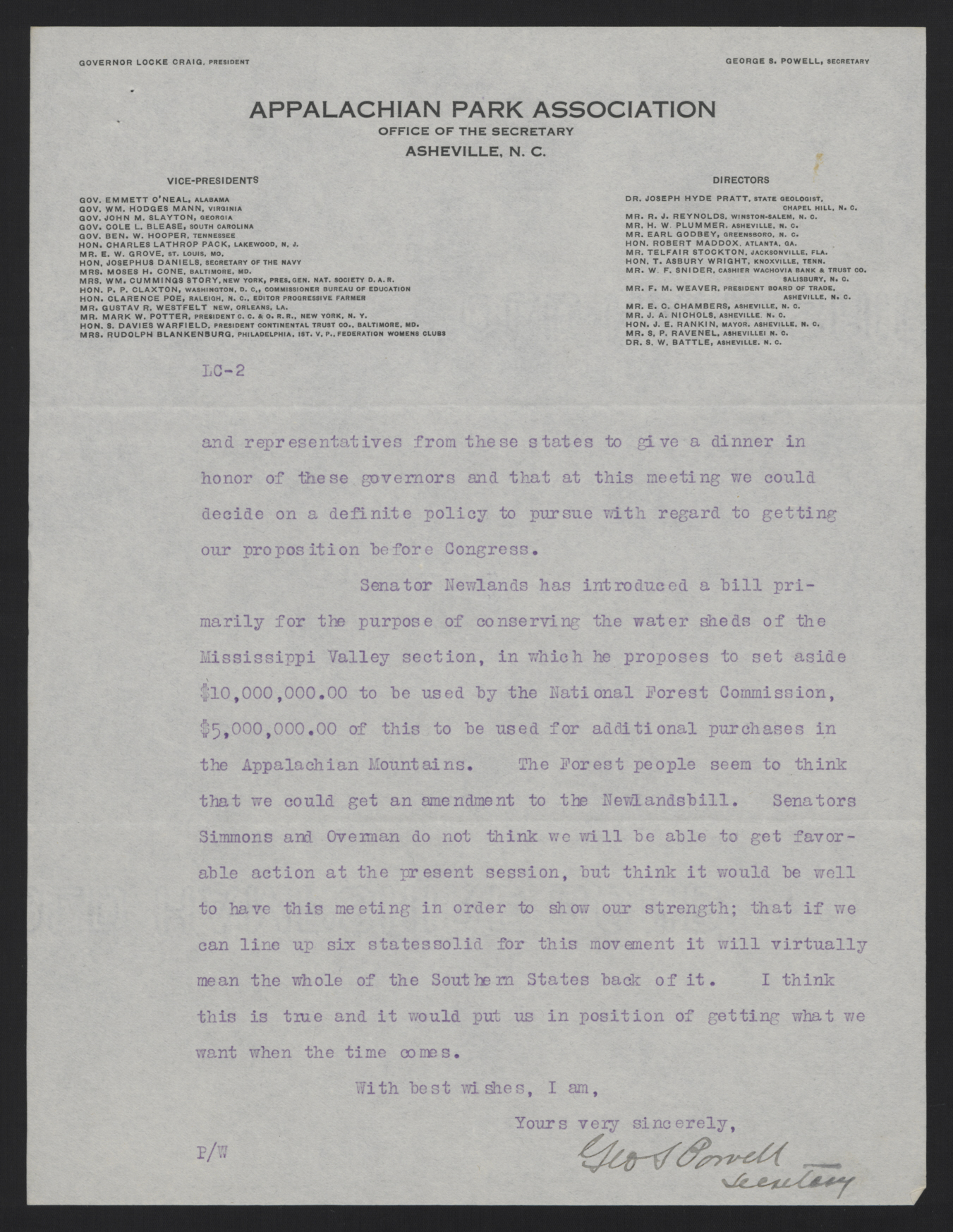 Letter from Powell to Craig, April 6, 1914, page 2