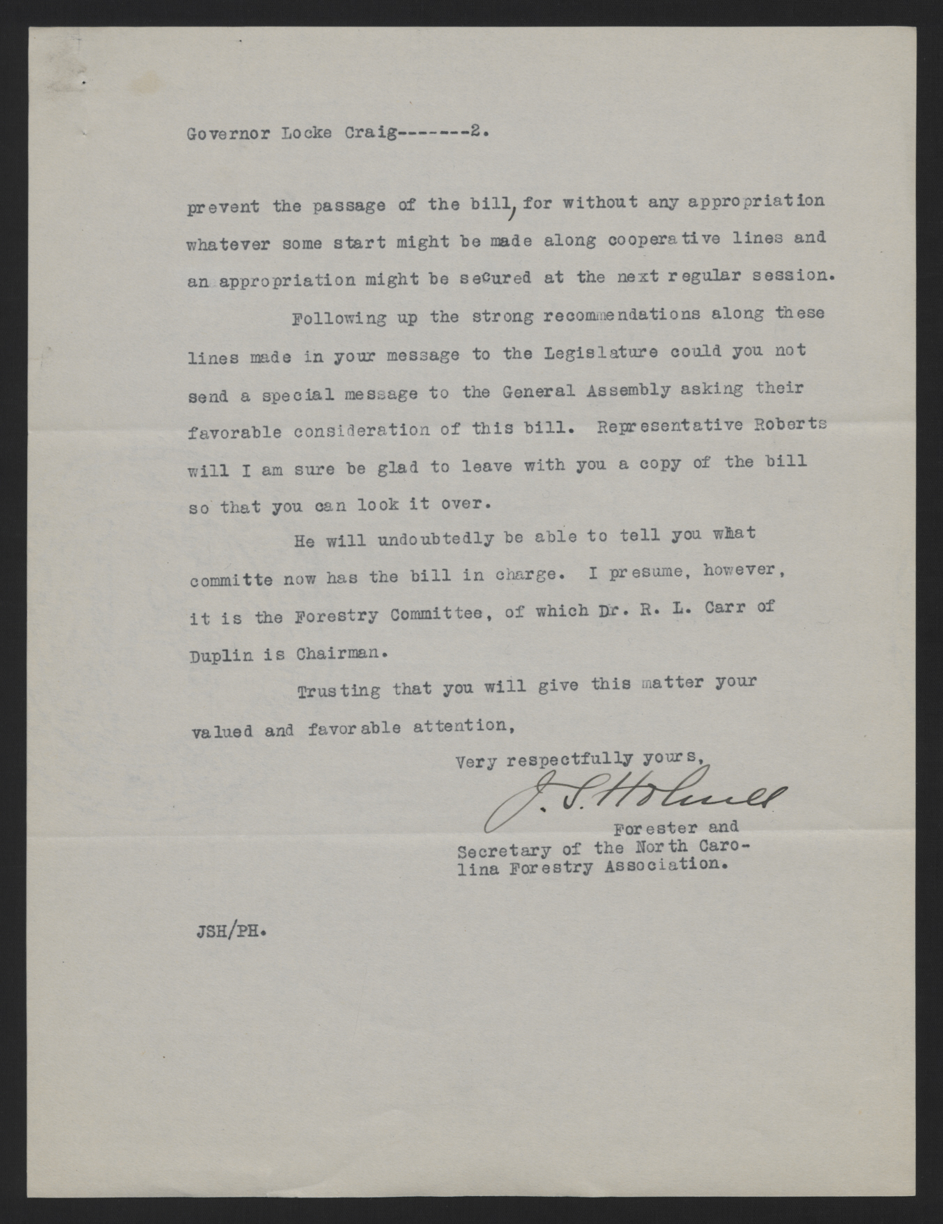 Letter from Holmes to Craig, January 25, 1915, page 2