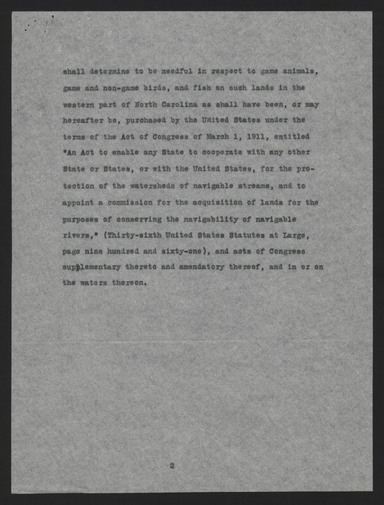 Proposed Act of the North Carolina General Assembly, circa January 1915, page 2
