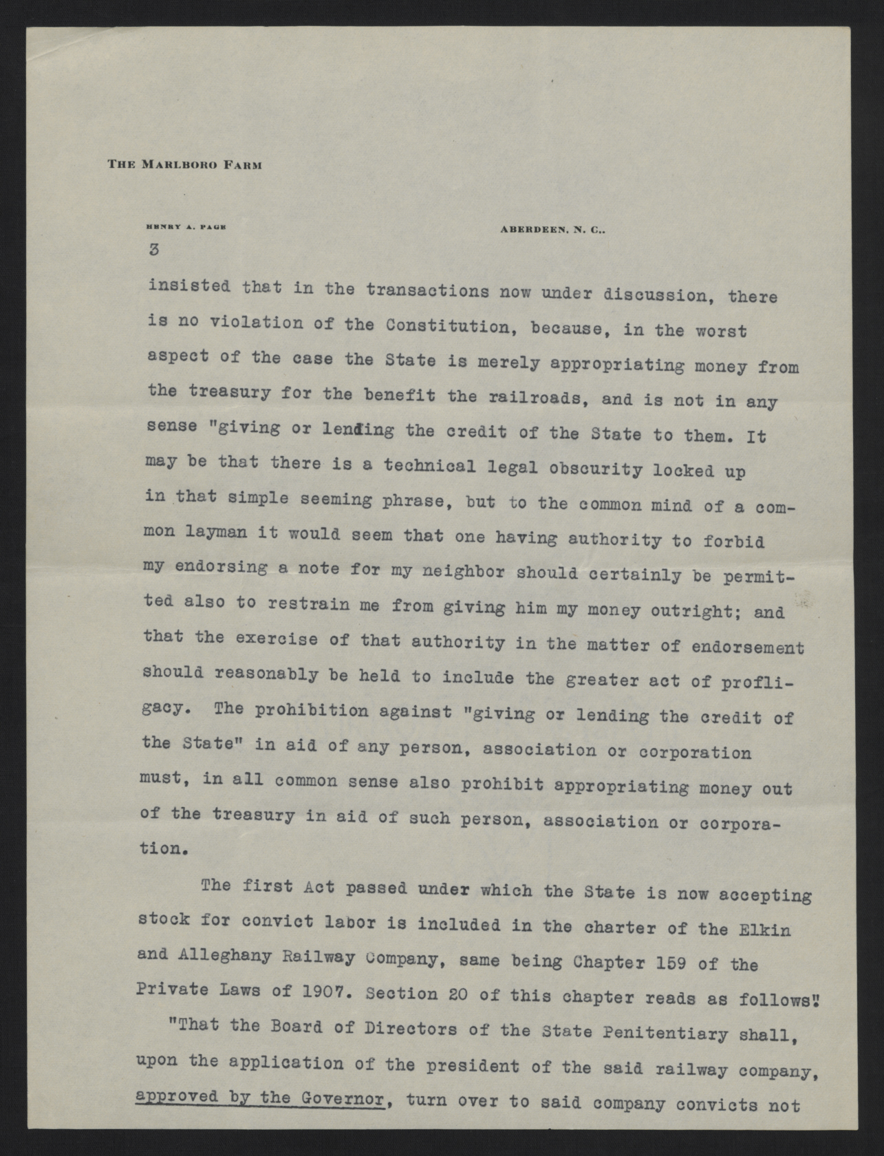 Letter from Page to Craig, February 8, 1915, page 3